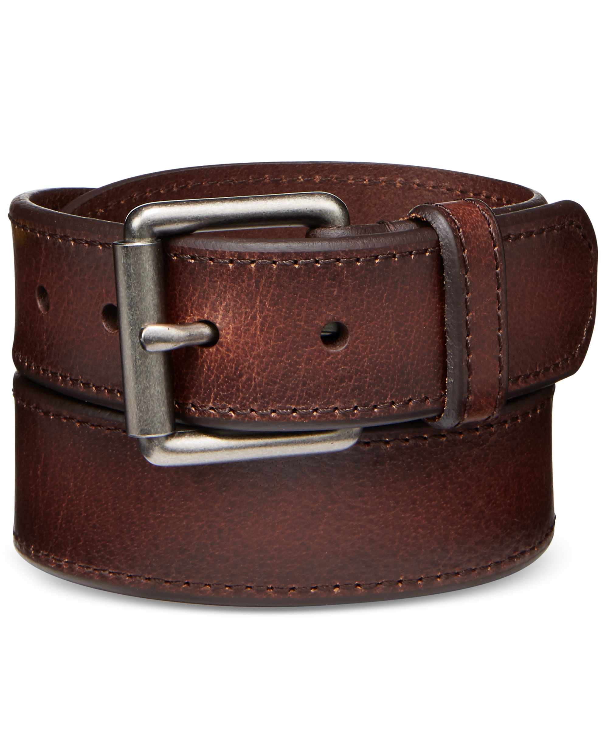 Levi's Men's Beveled-Edge Leather Belt - Brown