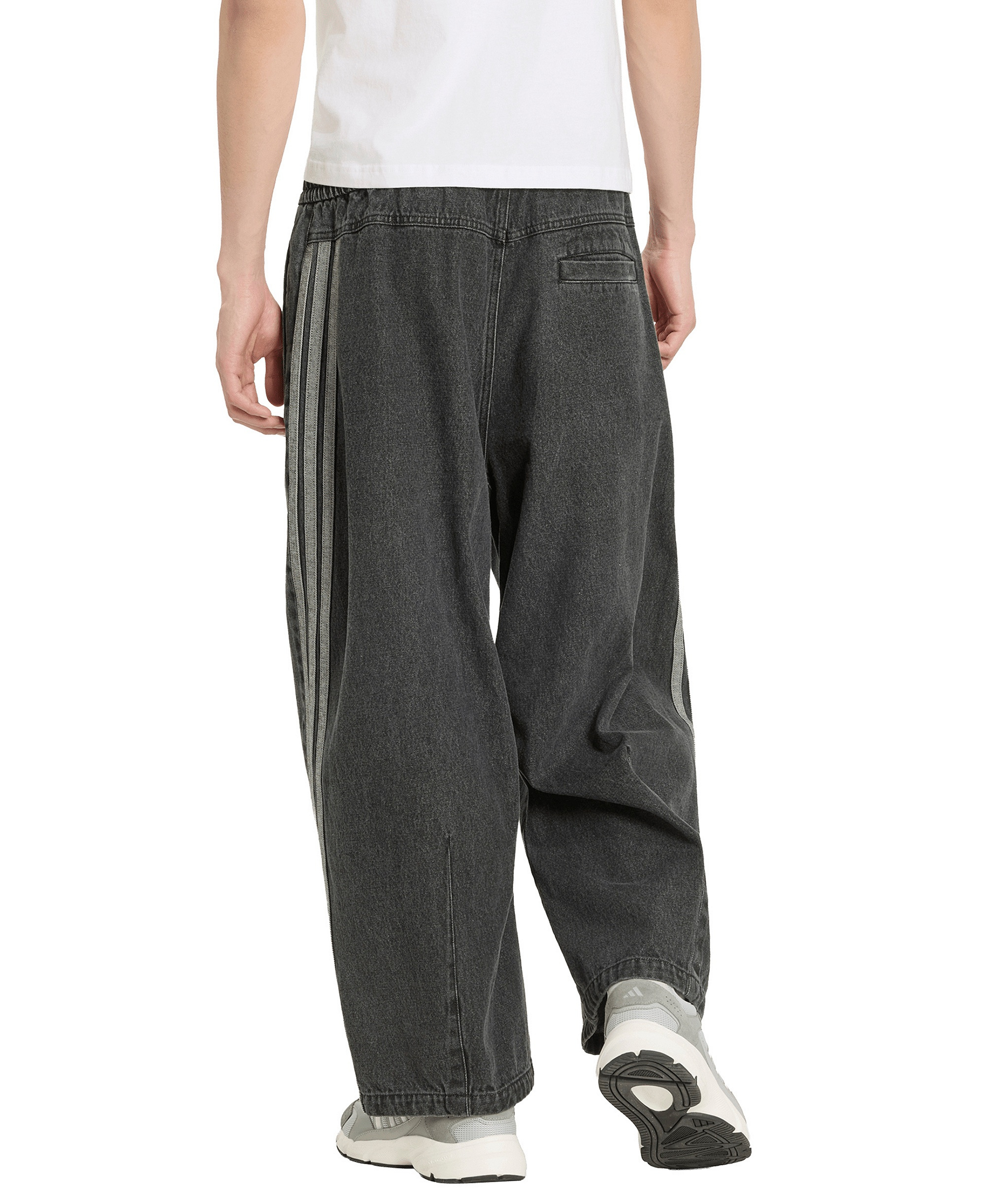 adidas Men's Stadium Oversized Denim Pants - Black