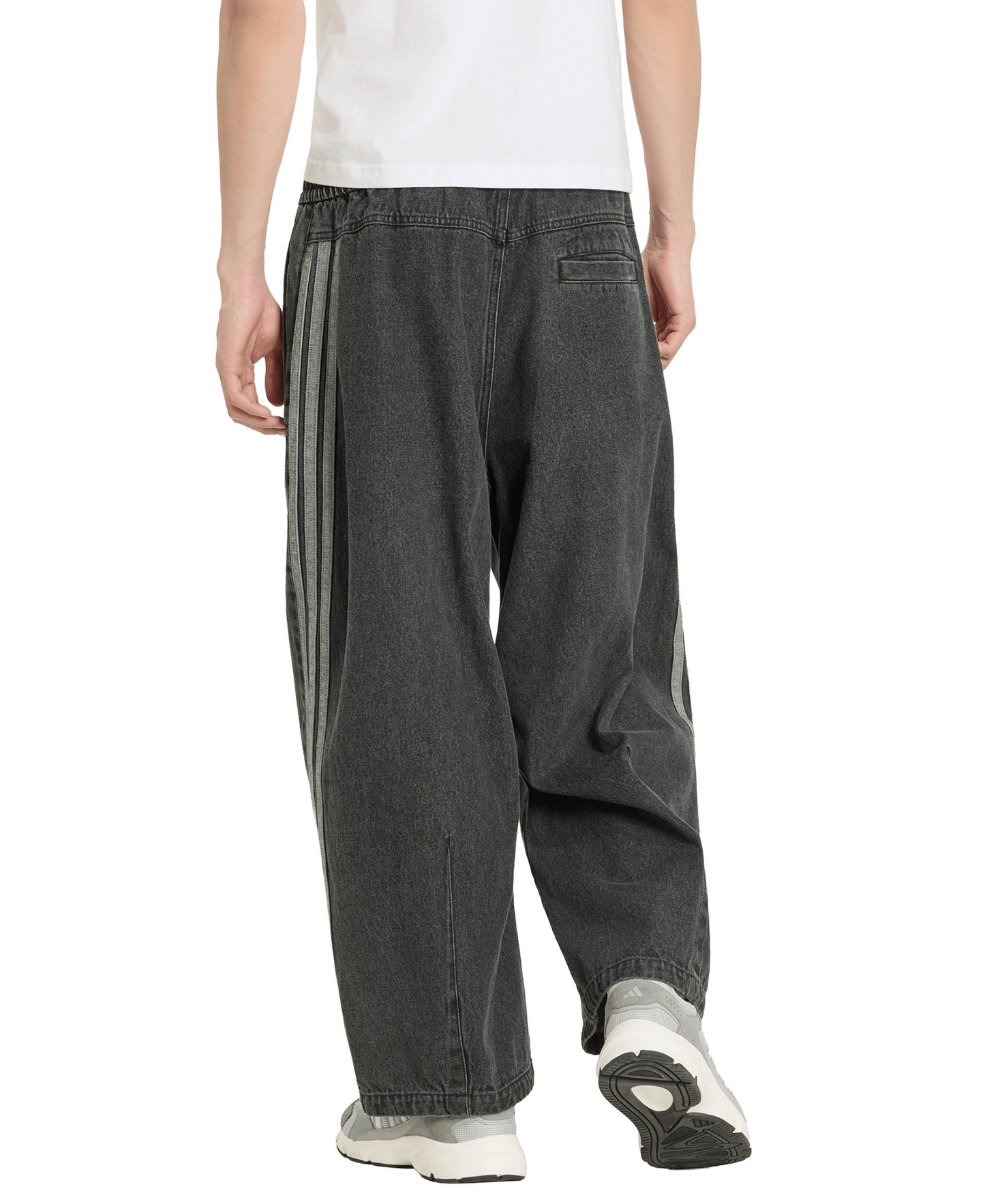 adidas Men's Stadium Oversized Denim Pants - Black