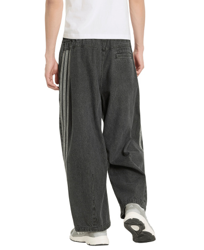 adidas Men's Stadium Oversized Denim Pants - Black