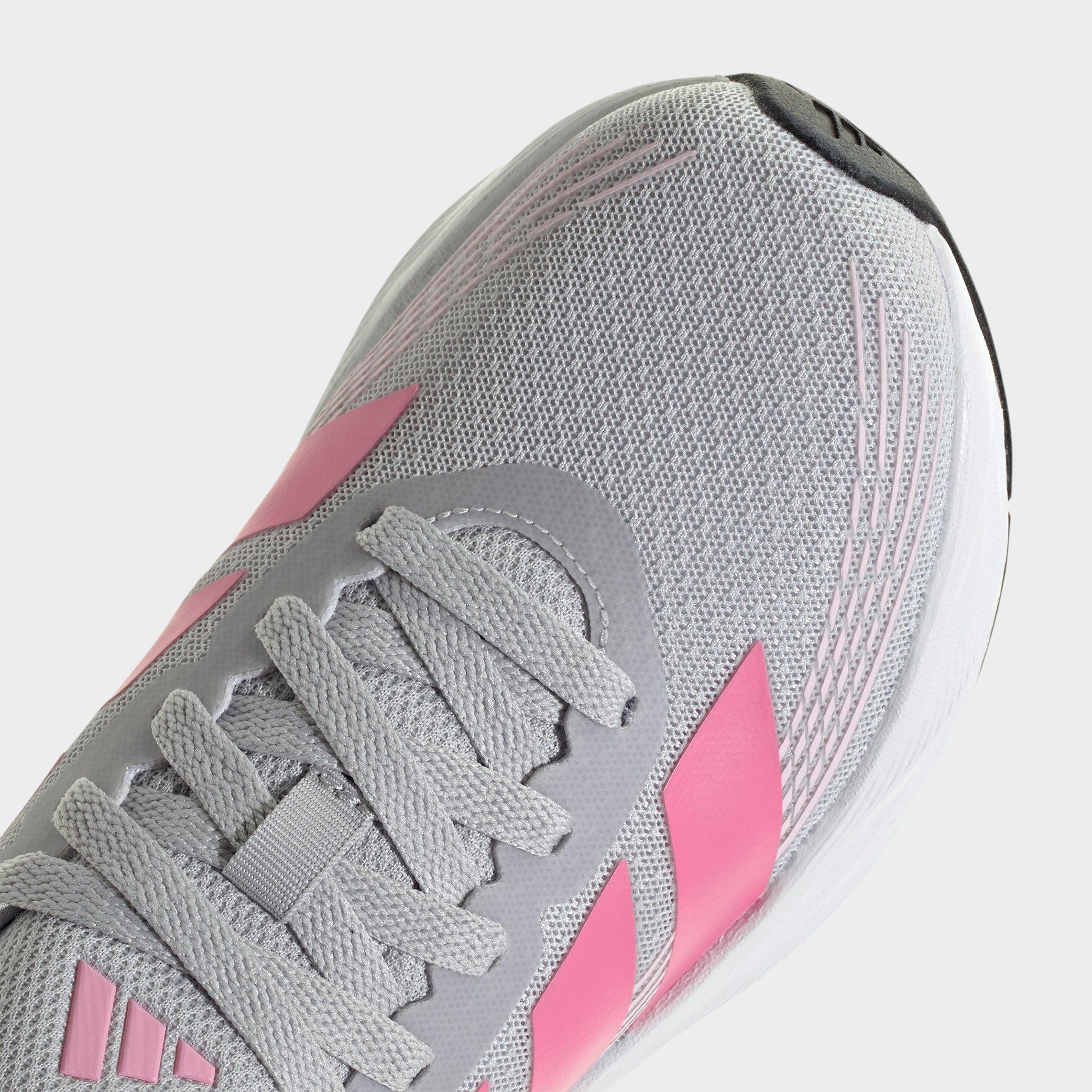 Big Kids' adidas Galaxy 8 Running Shoes - Light Solid Grey/Pink Fusion/Clear Pink - Detail shot