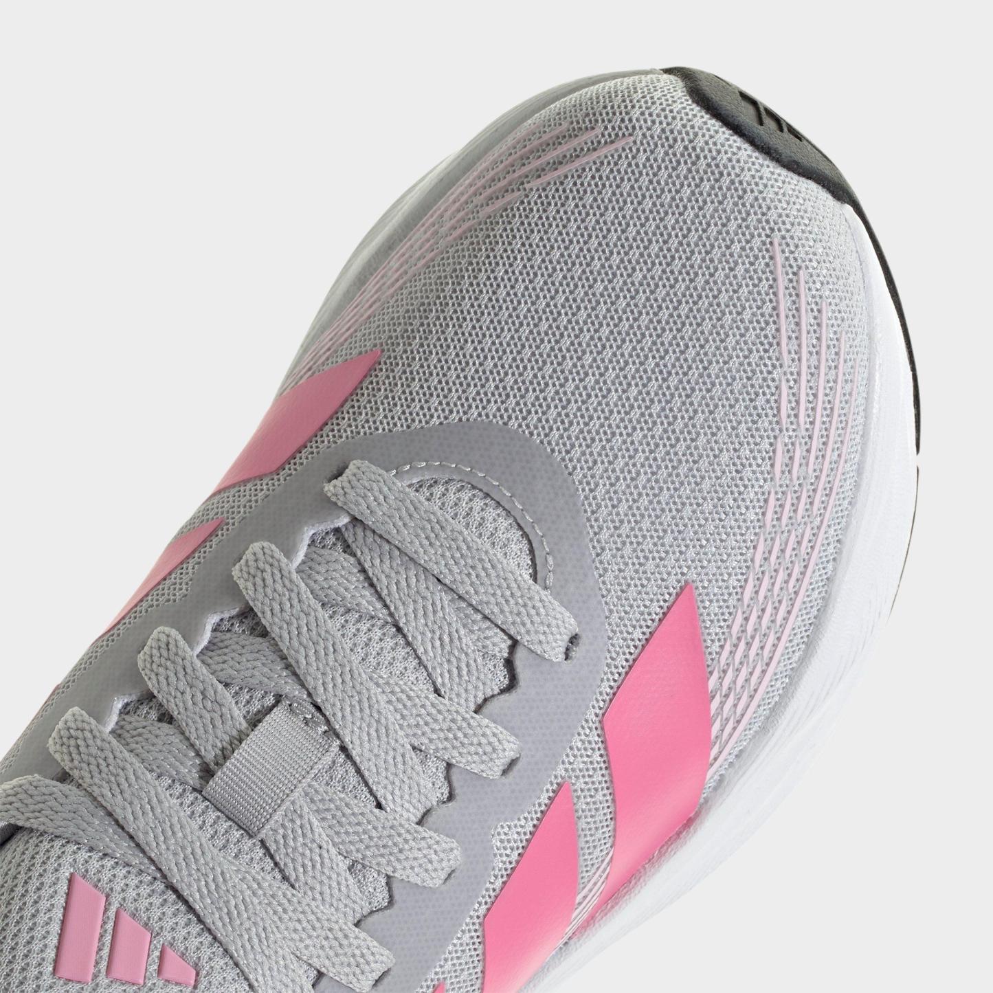 Big Kids' adidas Galaxy 8 Running Shoes - Light Solid Grey/Pink Fusion/Clear Pink - Detail shot