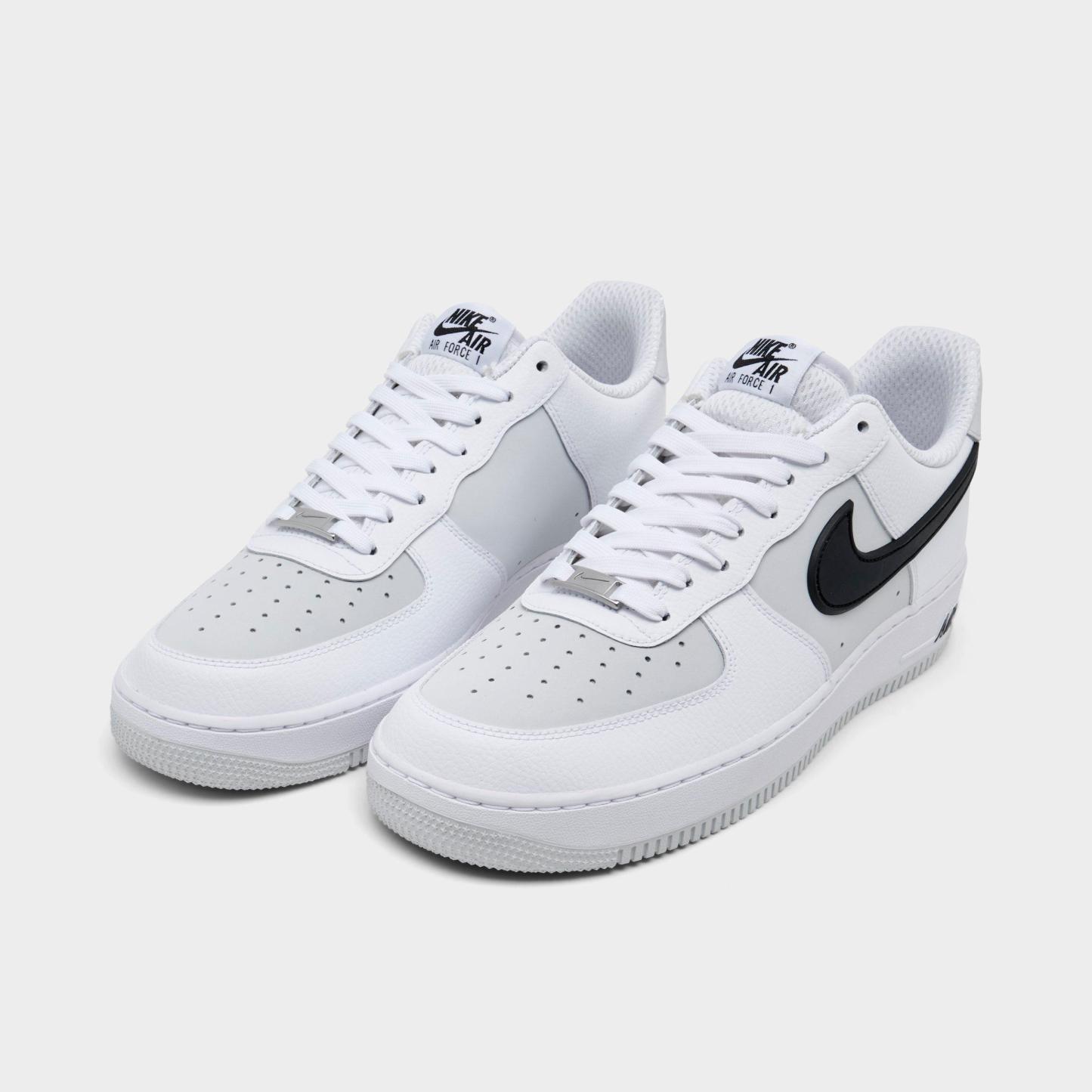 Men's Nithtke Air Force 1 '07 LV8 Casual Shoes - Part 2 - White/Black/Photon Dust - Both shoes facing left