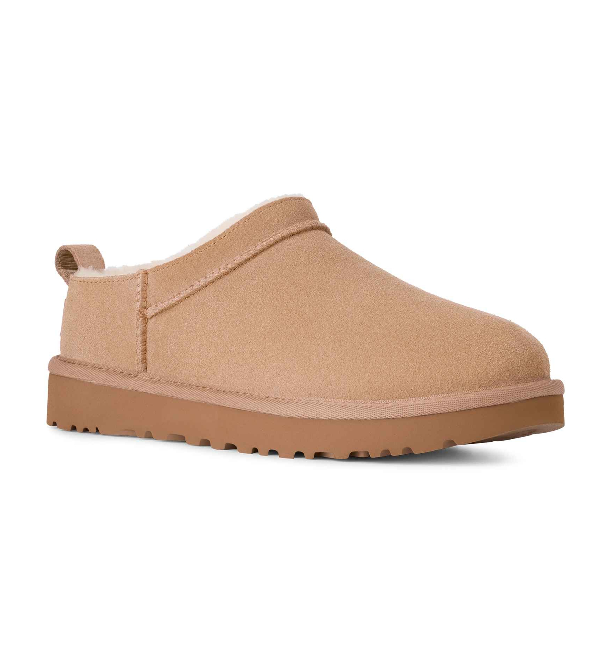 UGG® Women's Classic Micro Pull Tab Round Toe Booties - Sand
