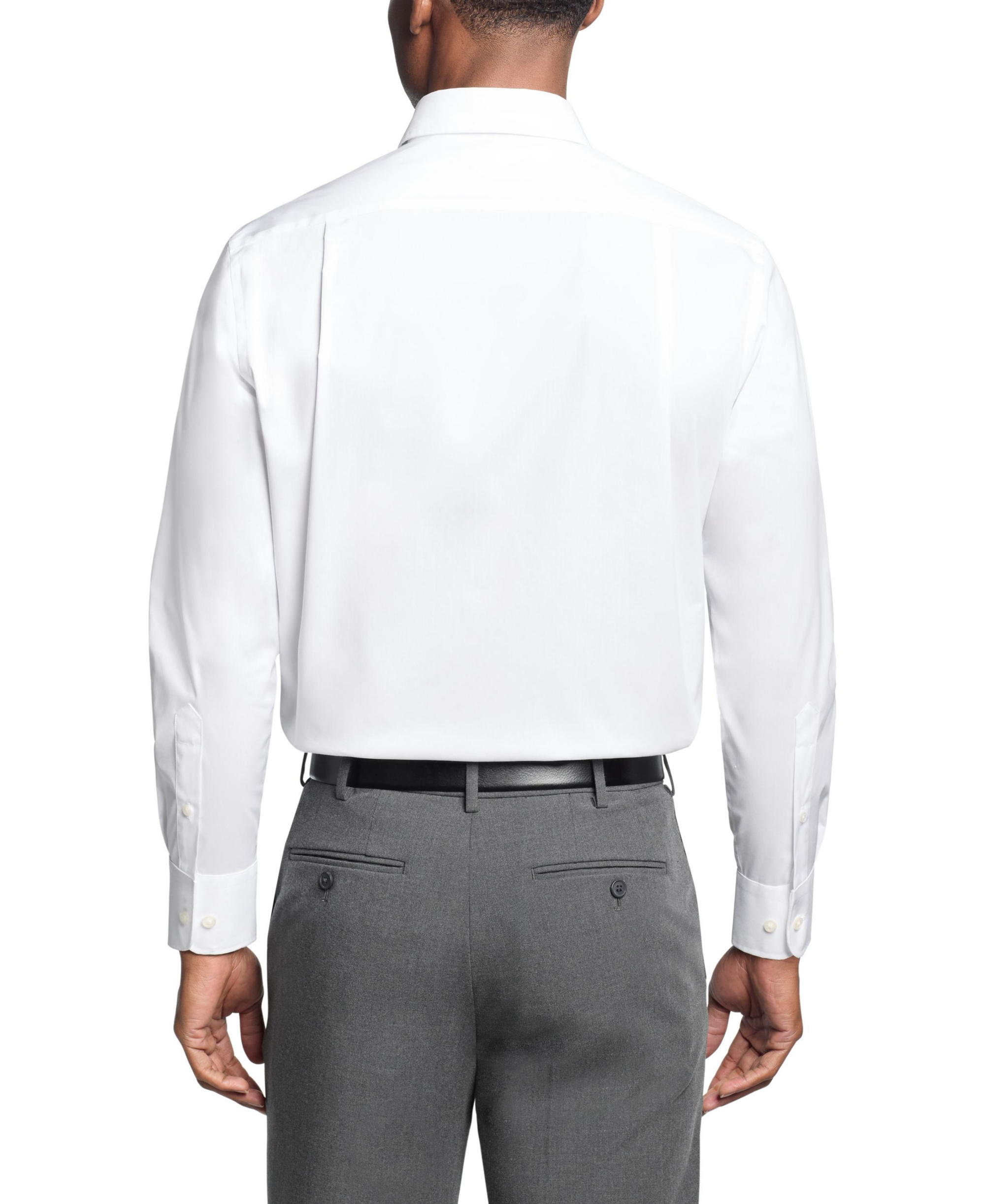 Tommy Hilfiger Men's Regular Fit Wrinkle Resistant Stretch Dress Shirt - White
