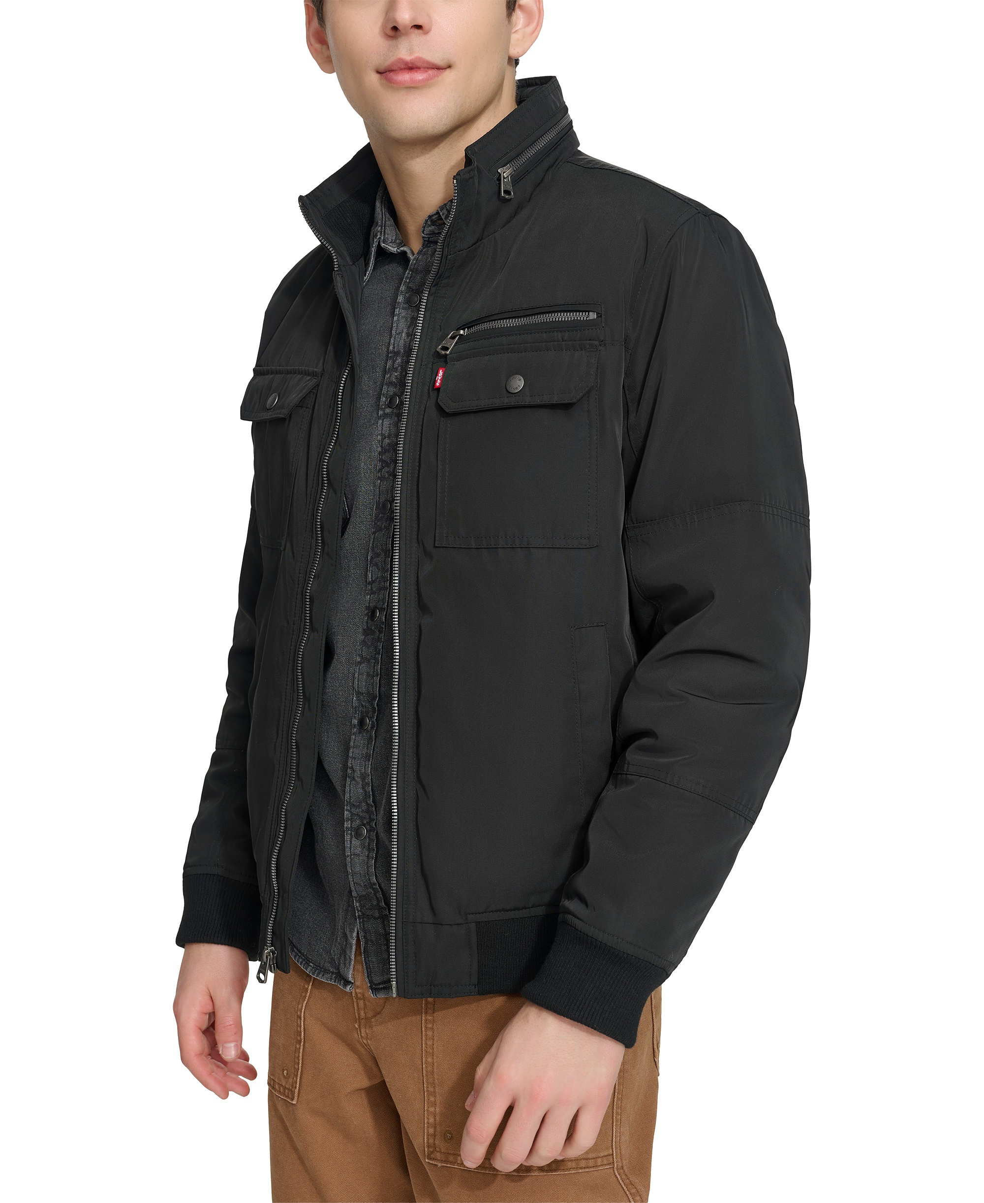 Levi's Men's Twill Stand-Collar Jacket - Black