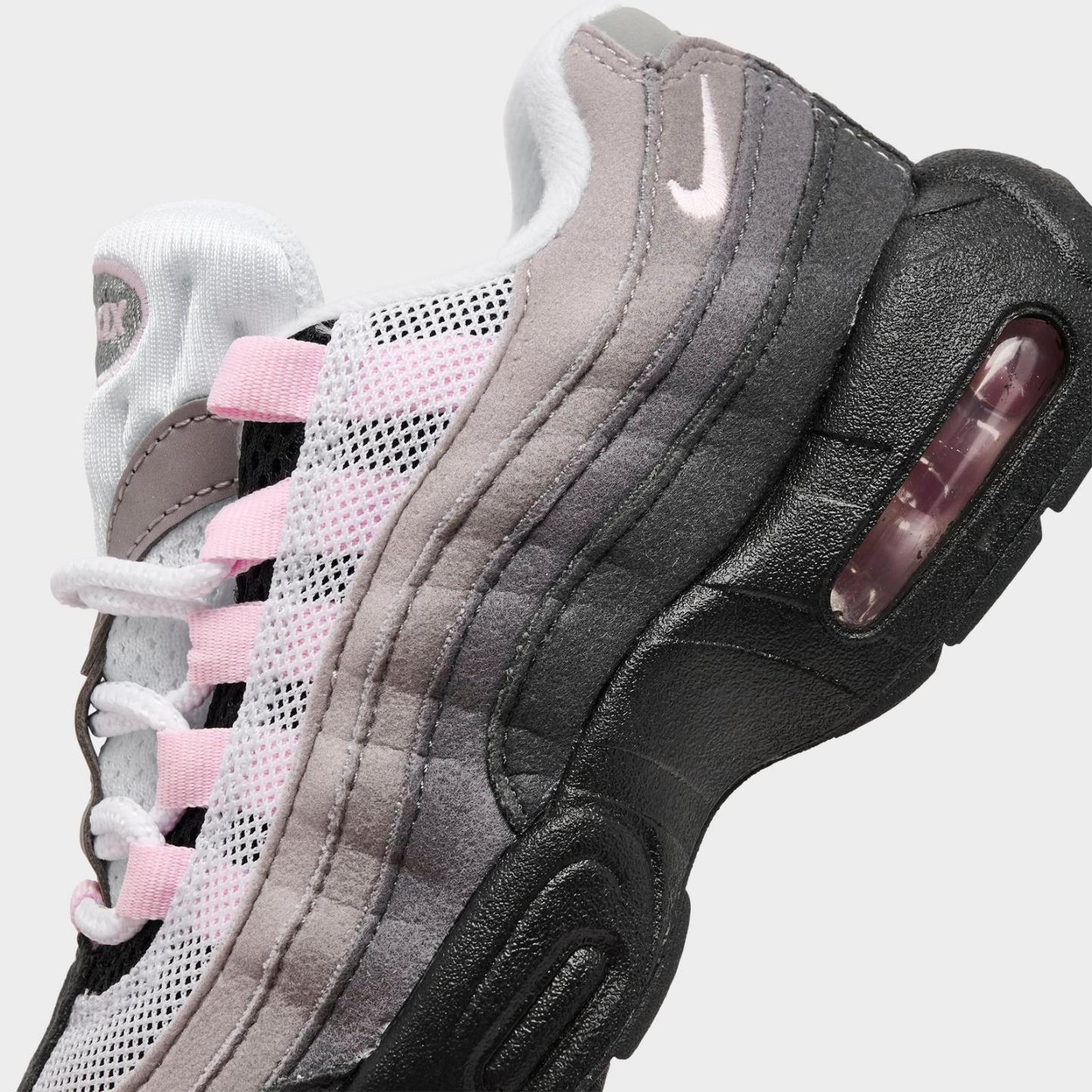 Little Kids' Nike Air Max 95 Casual Shoes - Black/Pink Foam/White/Medium Grey