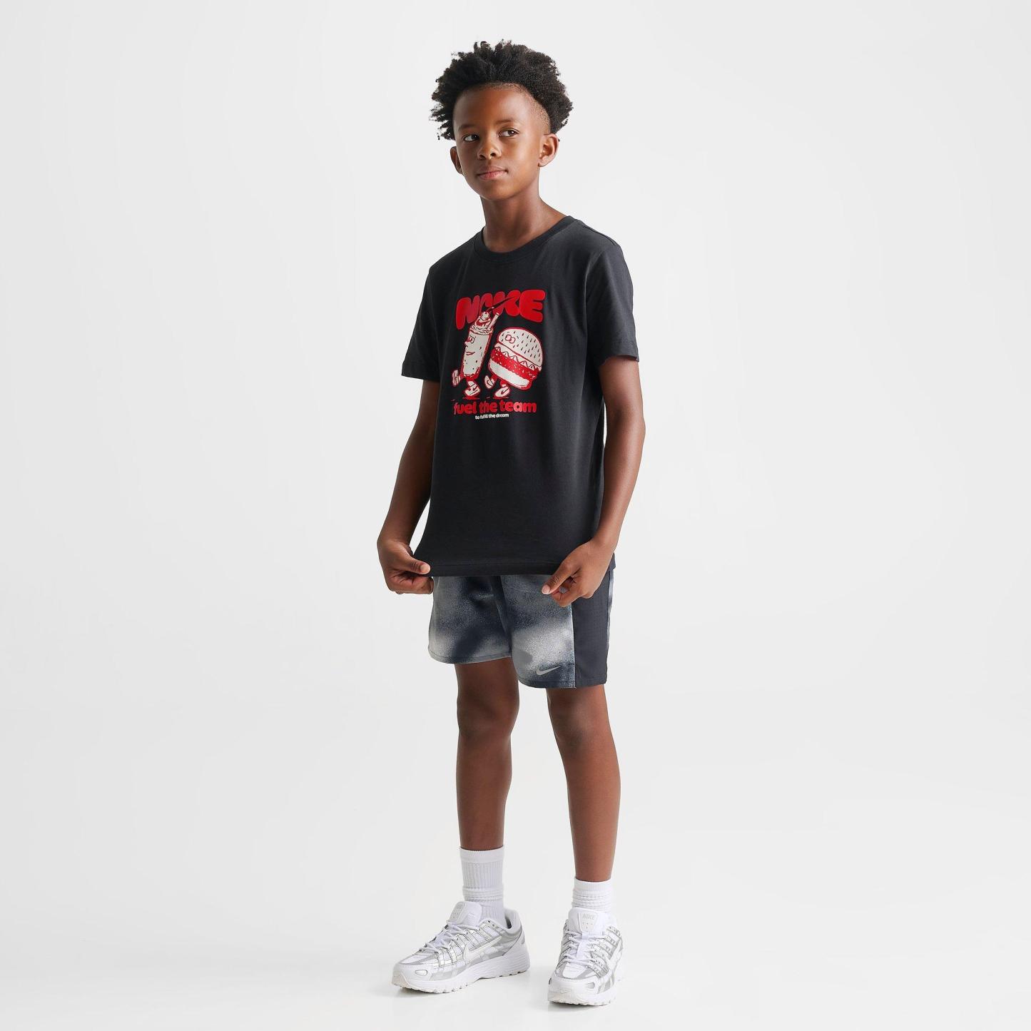 Big Kids' Nithtke Sportswear Fuel The Team T-Shirt - Black