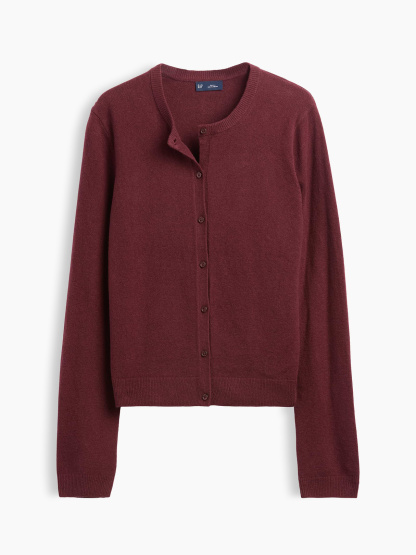 CashSoft Crop Cardigan - Noir red