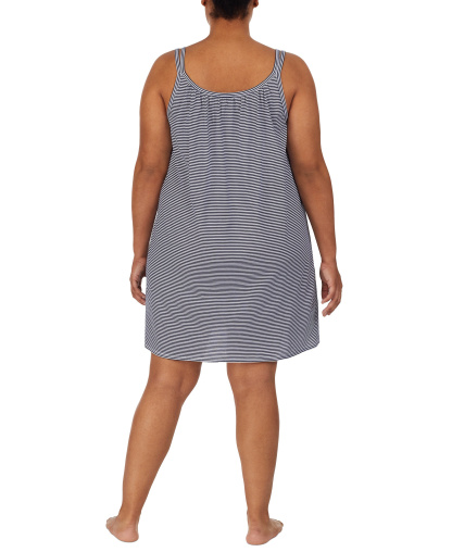 Lauren Ralph Lauren Cotton Knit Double-Strap Nightgown - Dark blue / Stripe