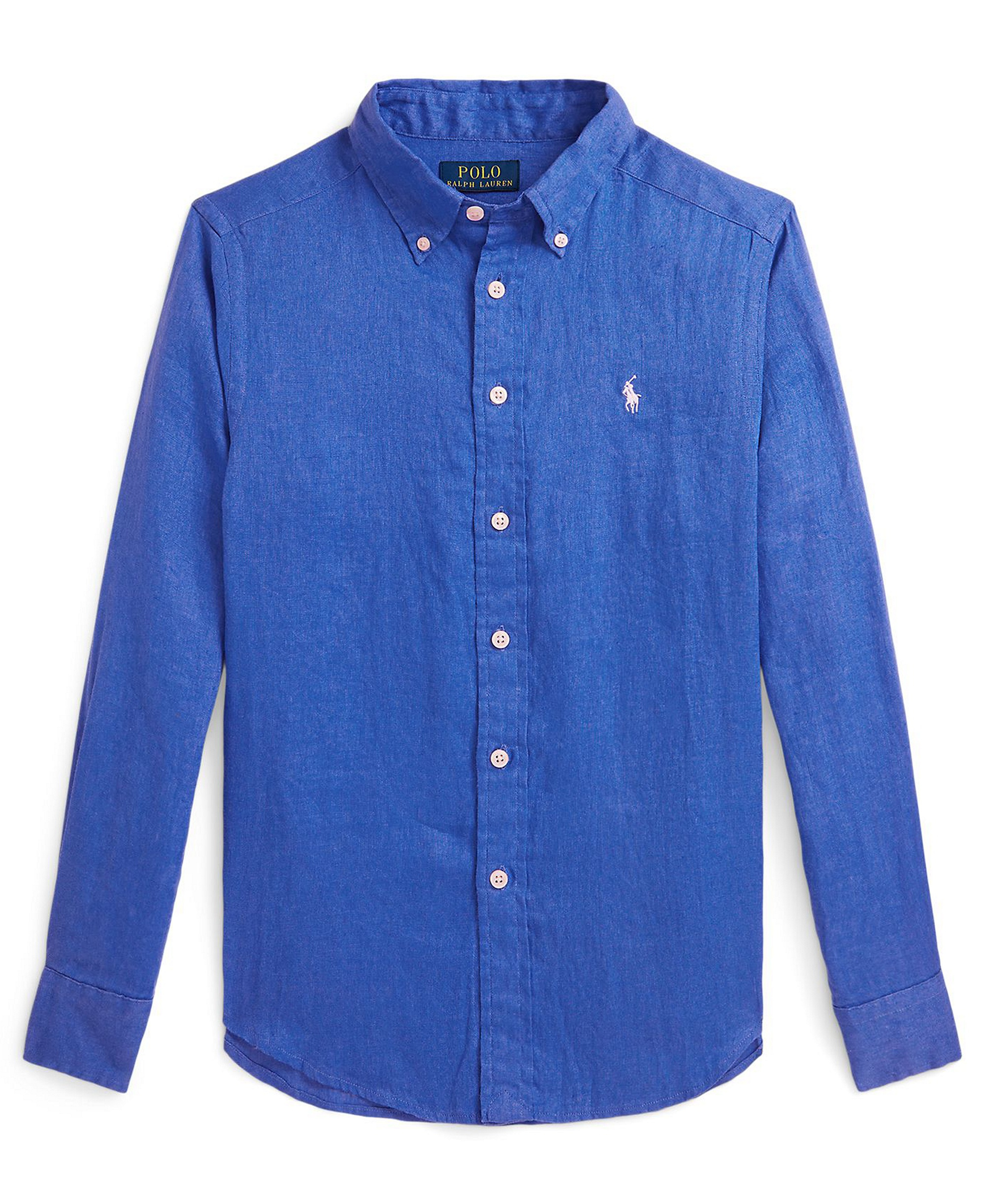 Polo Ralph Lauren Boys' 8-20 Linen Shirt - Iris Blue