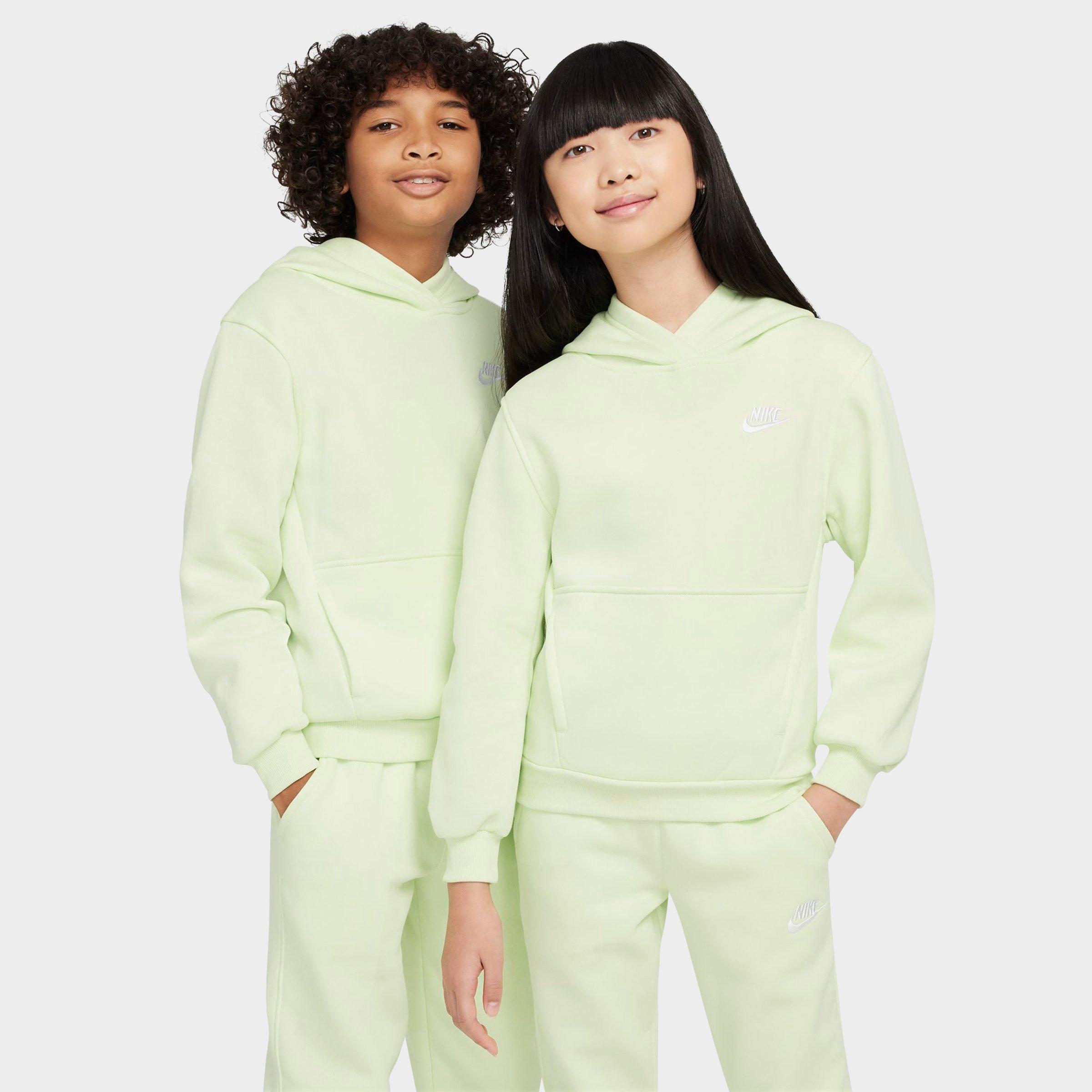 Big Kids' Nithtke Sportswear Club Fleece Pullover Hoodie - Lime Ice/White