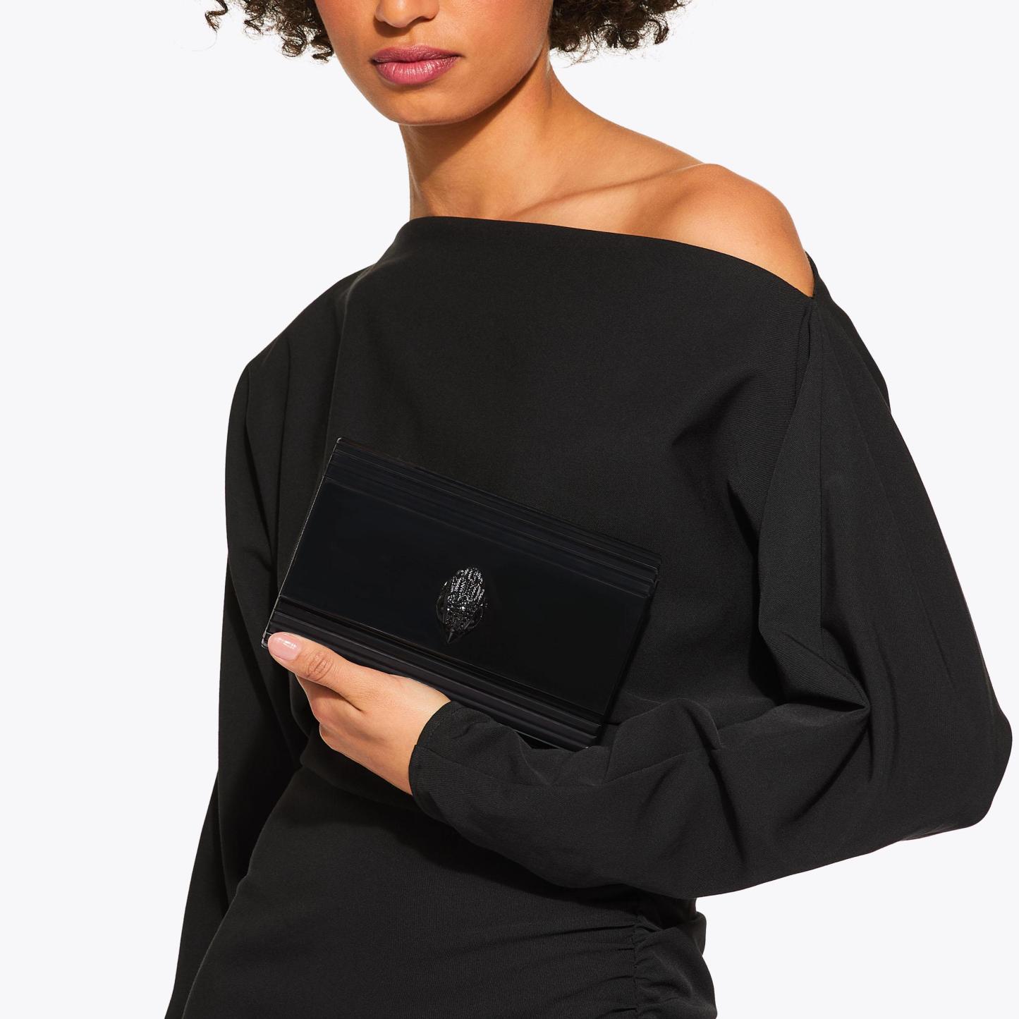 Kurt Geiger London Drench Party Eagle Clutch Bag - Black - view 2