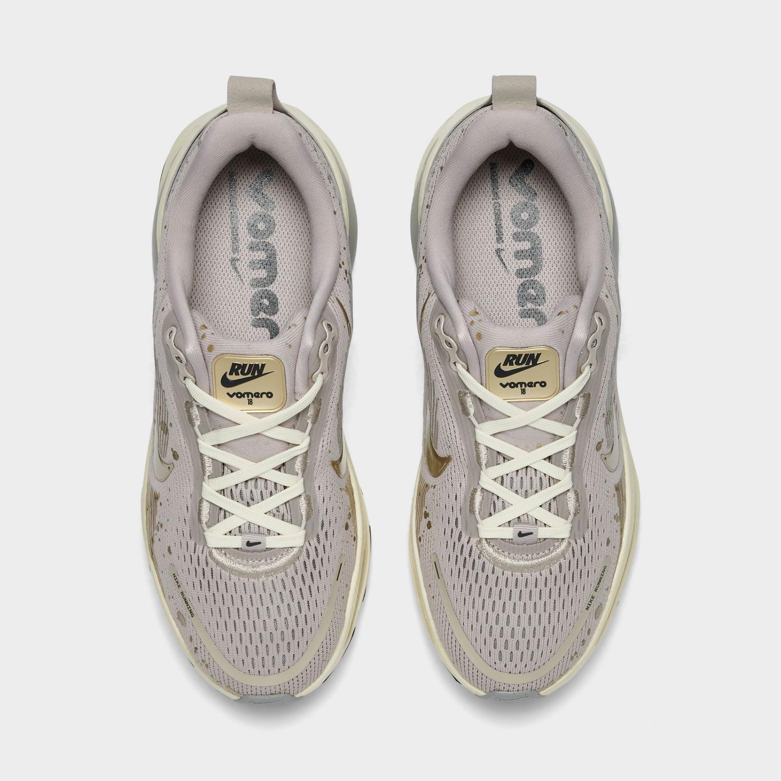 Big Kids' Nike Vomero 18 Running Shoes - Cream II/Coconut Milk/Light Smoke Grey/Metallic Gold Grain
