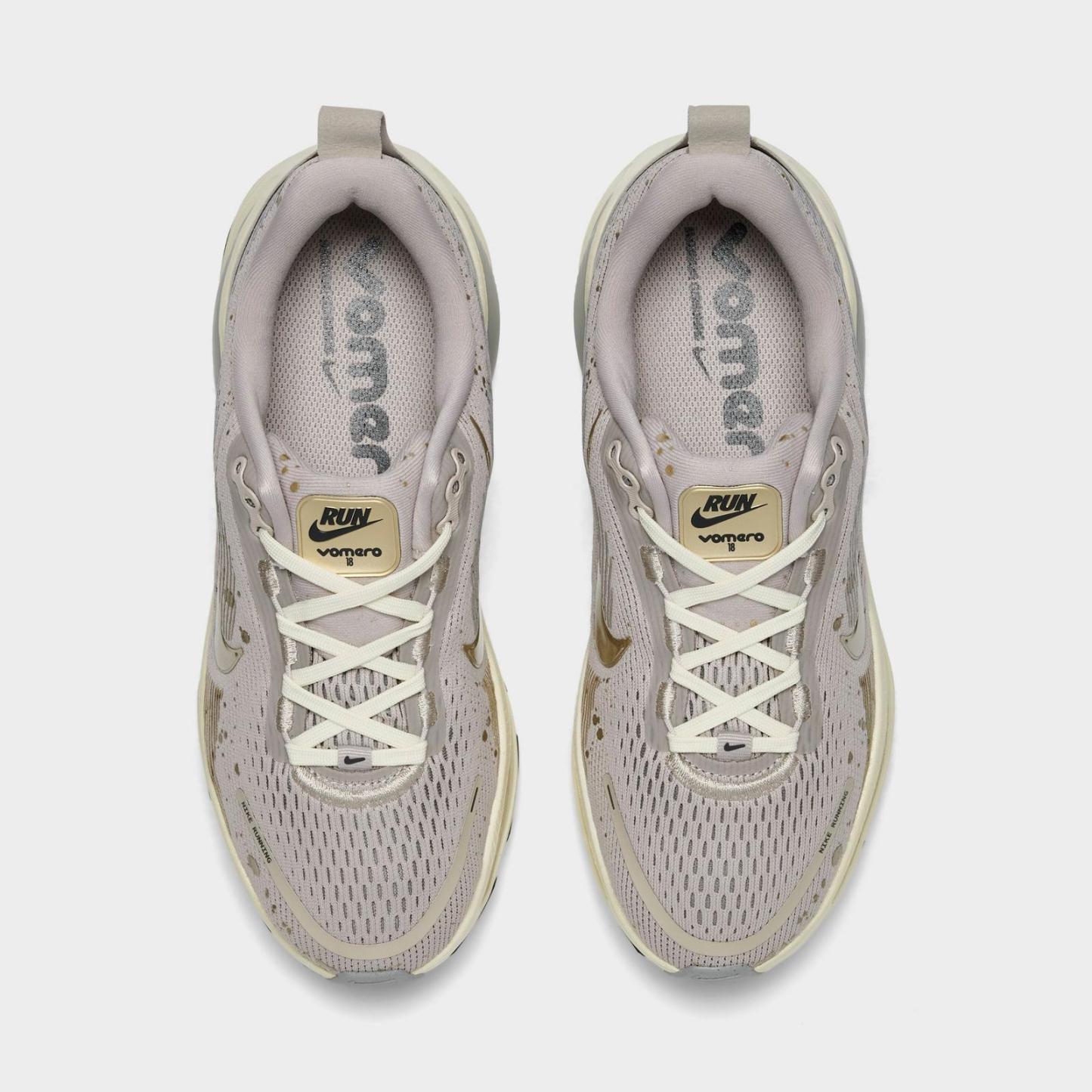 Big Kids' Nike Vomero 18 Running Shoes - Cream II/Coconut Milk/Light Smoke Grey/Metallic Gold Grain