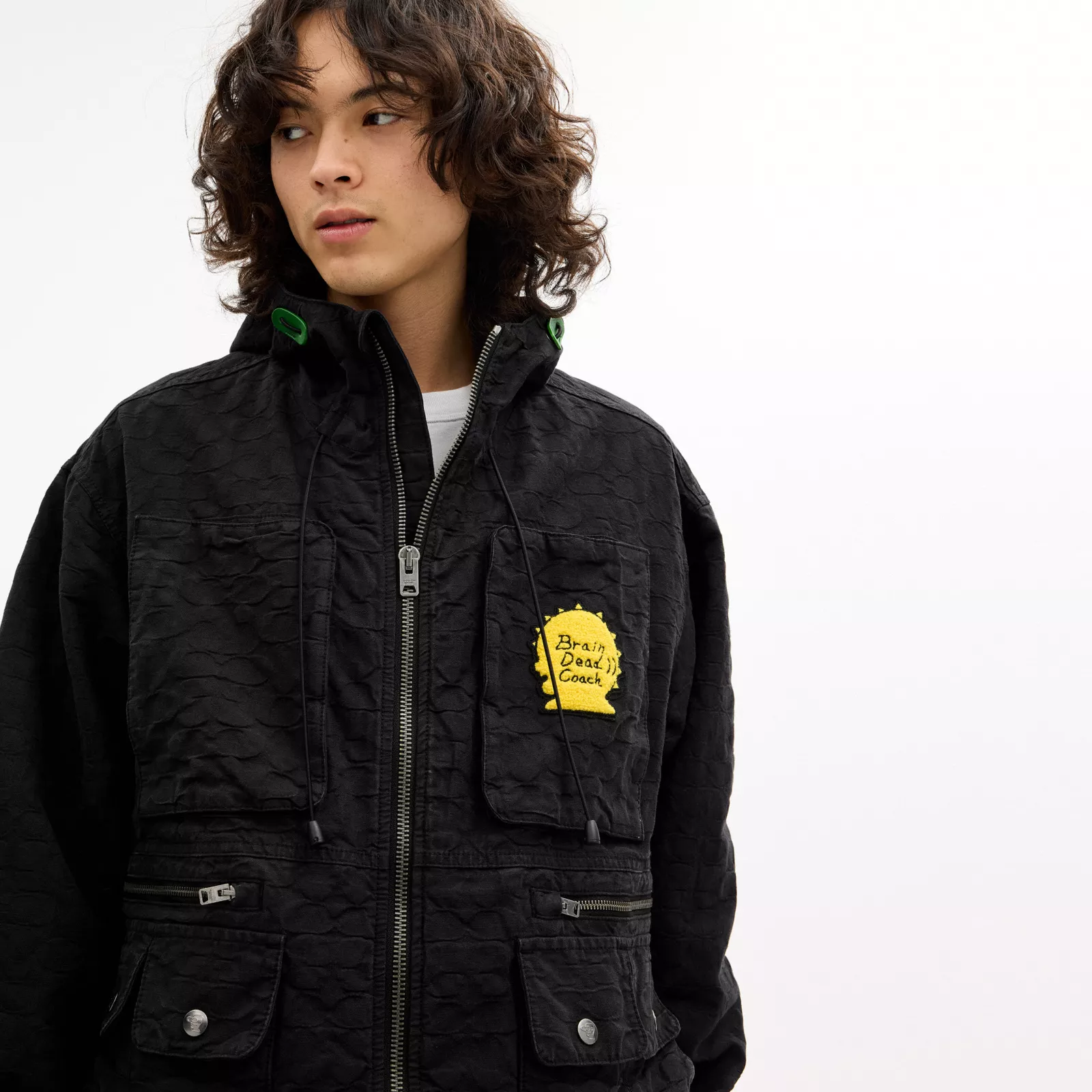Coach | Brain Dead Chore Jacket With Hood - Black Signature - view 4