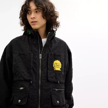 Coach | Brain Dead Chore Jacket With Hood - Black Signature - view 4