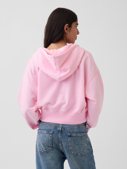 VintageSoft Wedge Zip Hoodie - Primrose pink