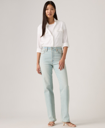 Levi's Women's Ribcage High-Rise Straight Full Length Jeans - Project Parallel
