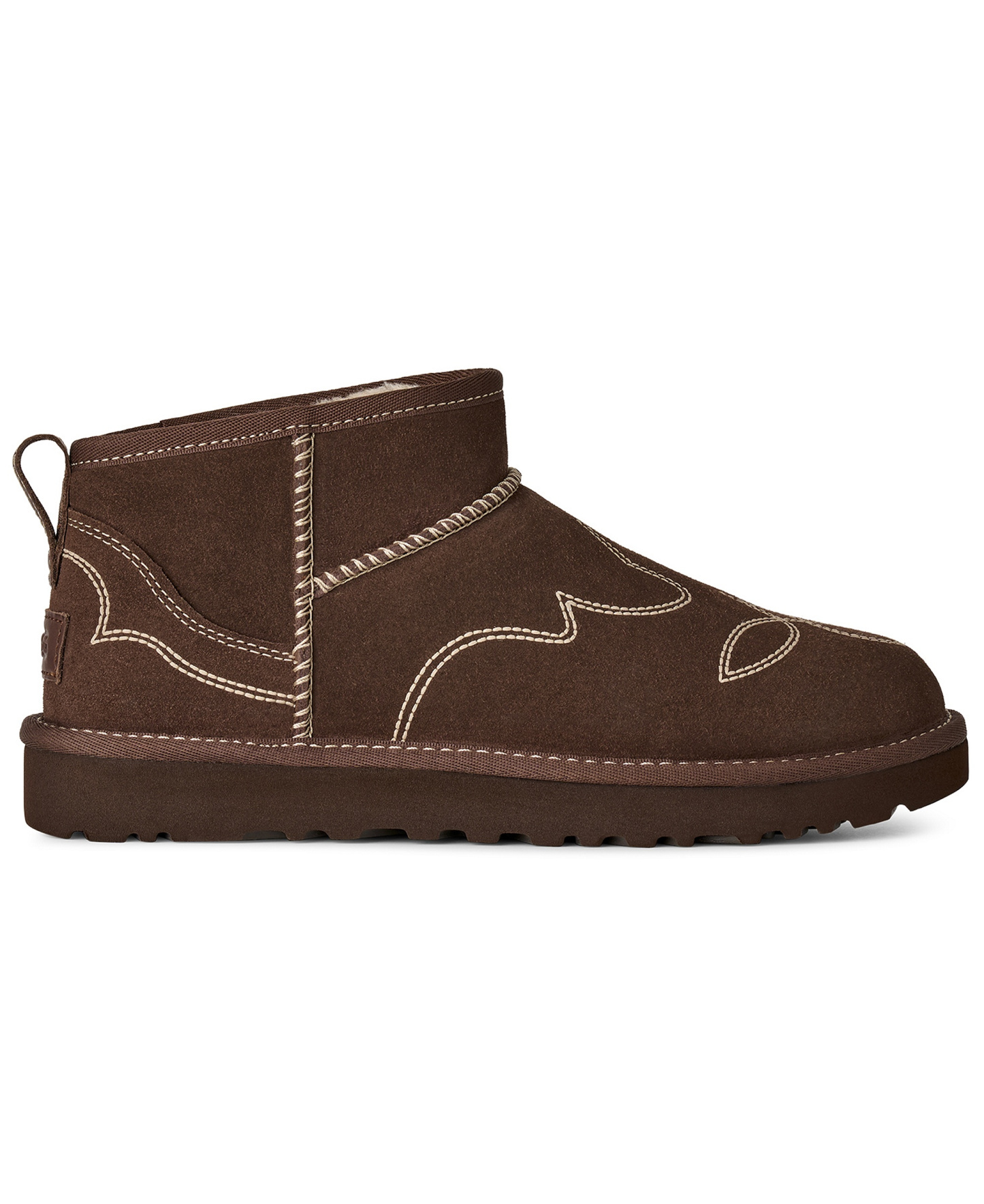 UGG® Women's Classic Ultra Mini Western Slip-On Booties - Burnt Cedar