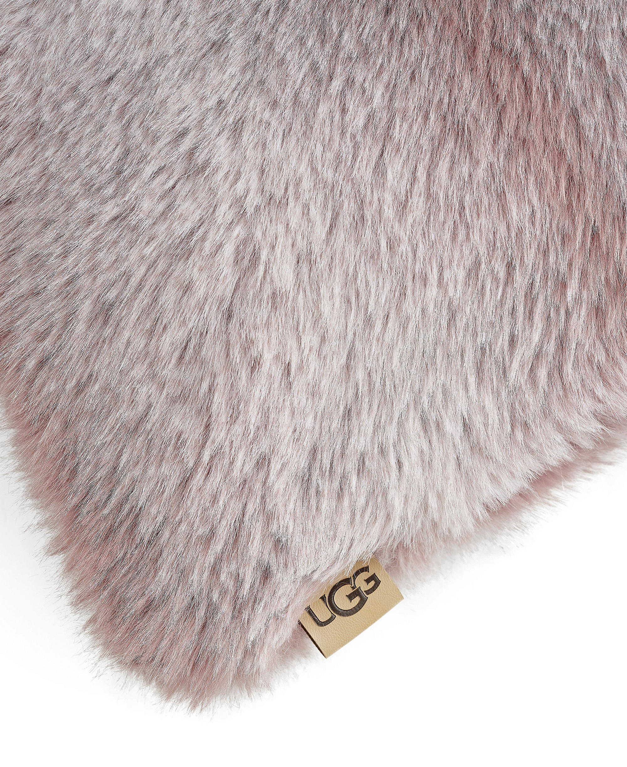 UGG® Clyde Faux Fur Pillow, 20" x 20" - Rosewood, Snow