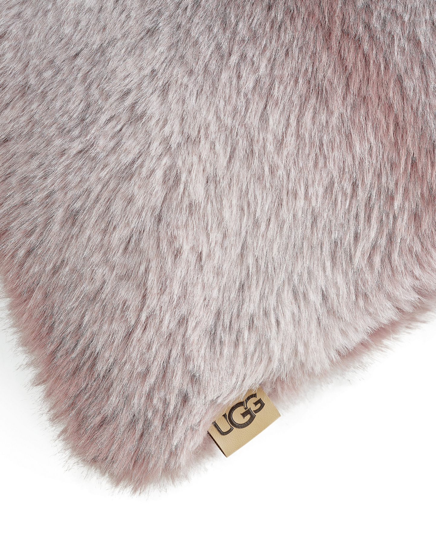 UGG® Clyde Faux Fur Pillow, 20" x 20" - Rosewood, Snow