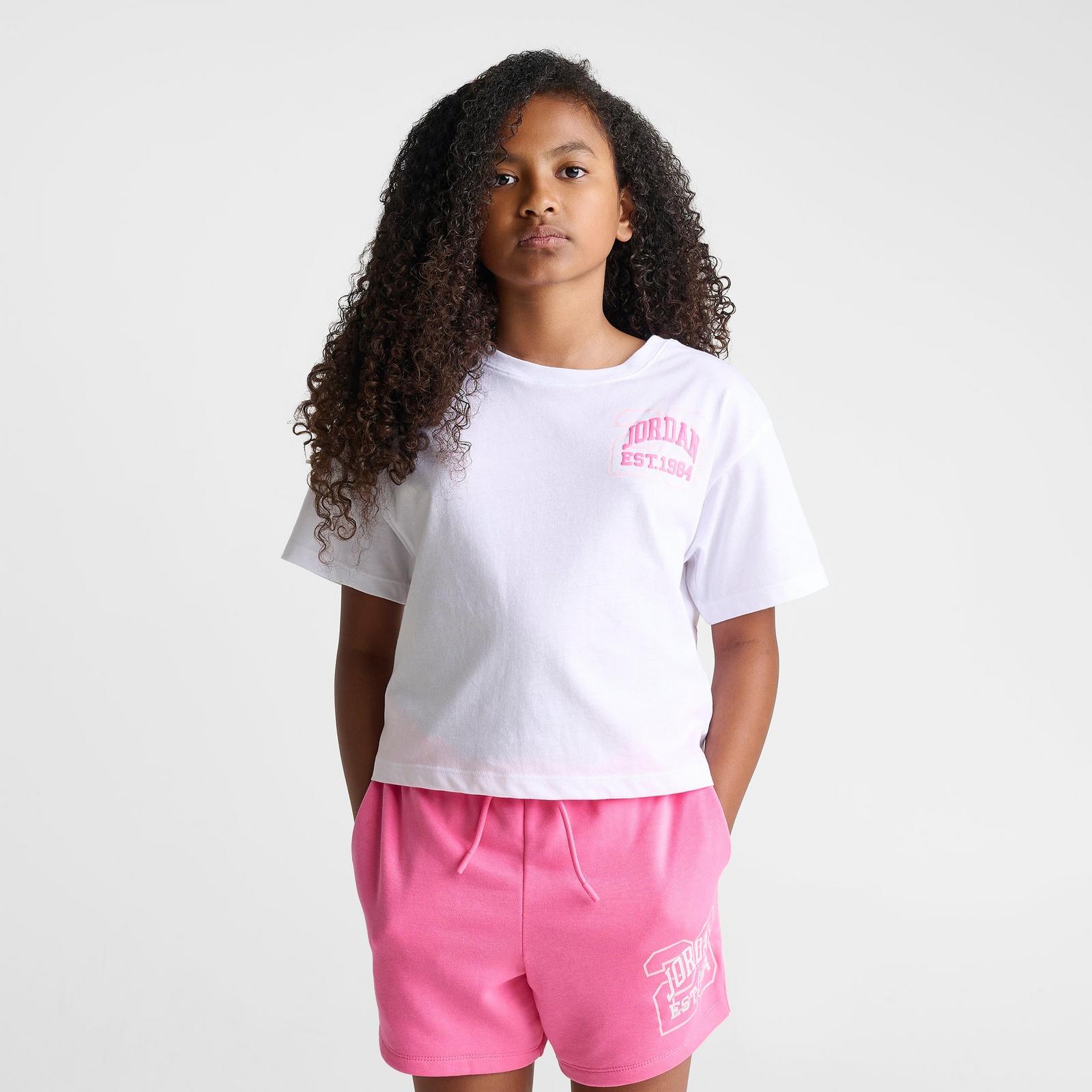 Girls' Big Kids' Jordan Collegiate T-Shirt - White - view 4