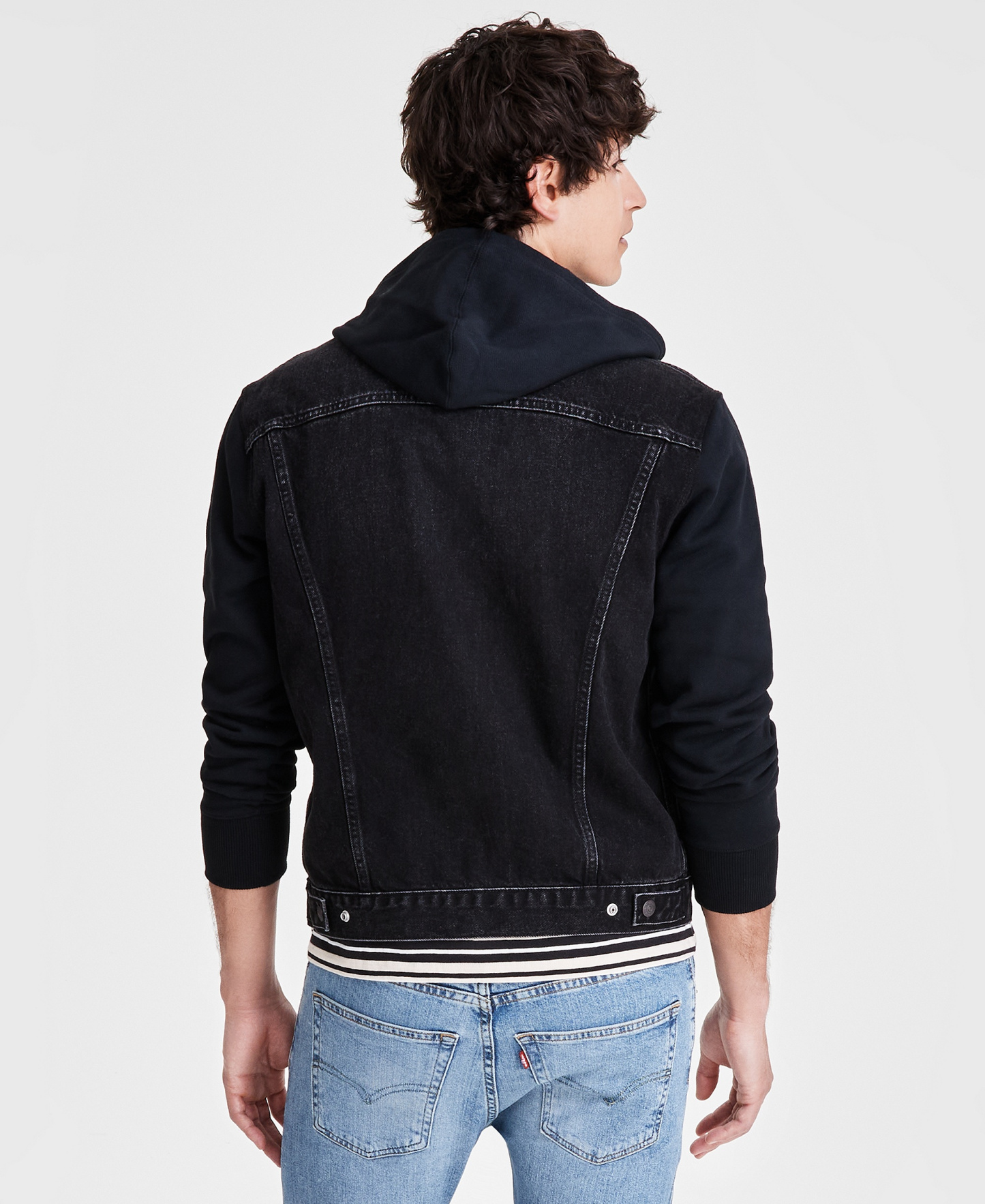 Levi's Men's Hybrid Hoodie Non-Stretch Denim Trucker Jacket - Built To Last
