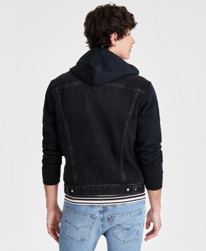 Levi's Men's Hybrid Hoodie Non-Stretch Denim Trucker Jacket - Built To Last