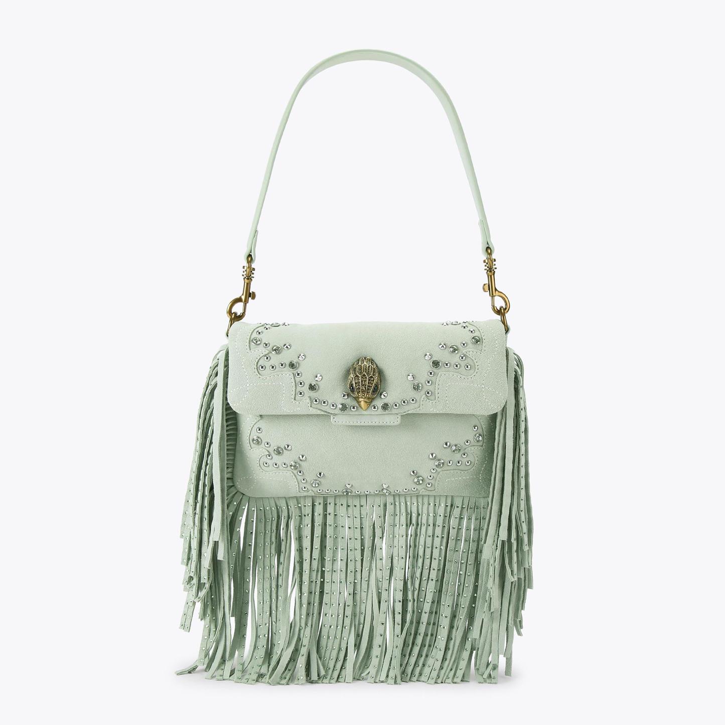 Kurt Geiger London Oxford Fringe Shoulder Bag - Green