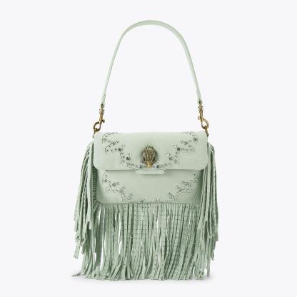 Kurt Geiger London Oxford Fringe Shoulder Bag - Green