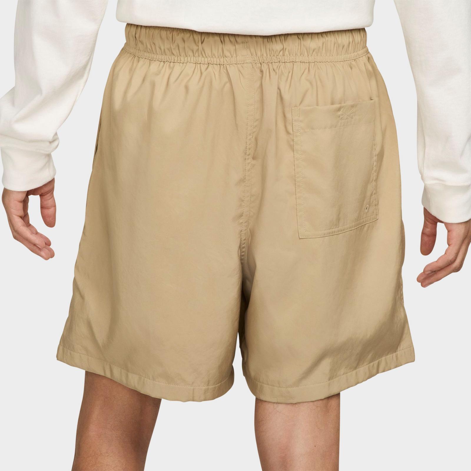 Men's Nike Club Woven 6" Flow Shorts - Parachute Beige/White