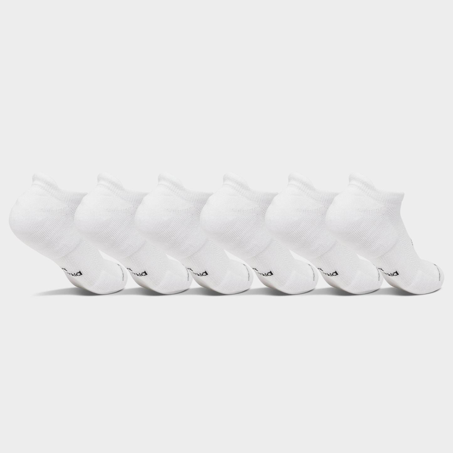 Nithtke Everyday Elevated No-Show Socks (6-Pack) - White/Black