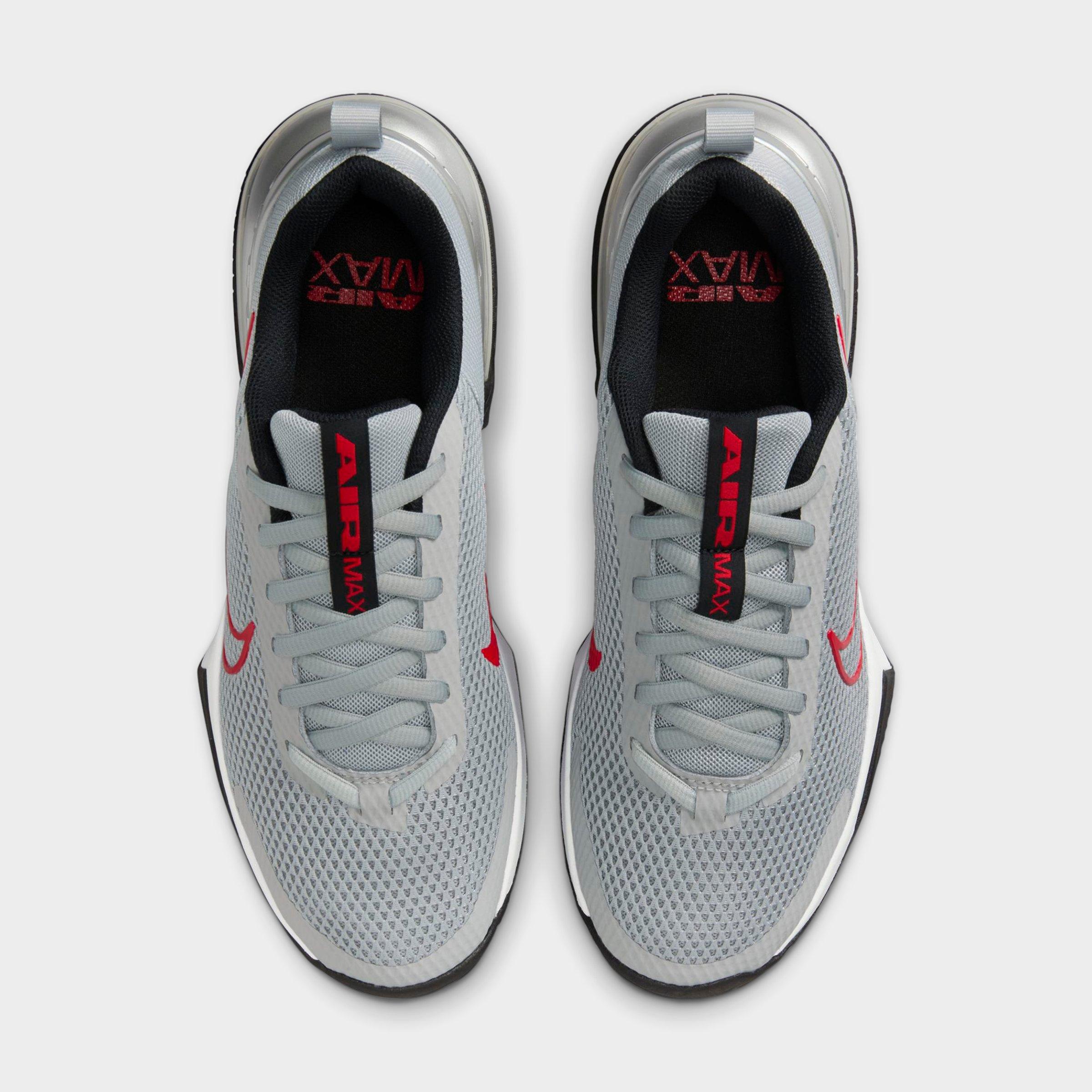Men's Nithtke Air Max Alpha Trainer 6 Training Shoes - Part 1 - Flat Silver/Metallic Silver/Black/University Red - Top view