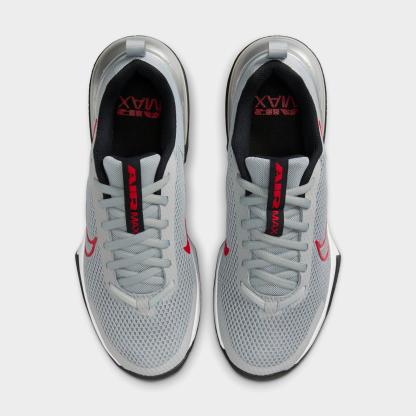 Men's Nithtke Air Max Alpha Trainer 6 Training Shoes - Part 1 - Flat Silver/Metallic Silver/Black/University Red - Top view
