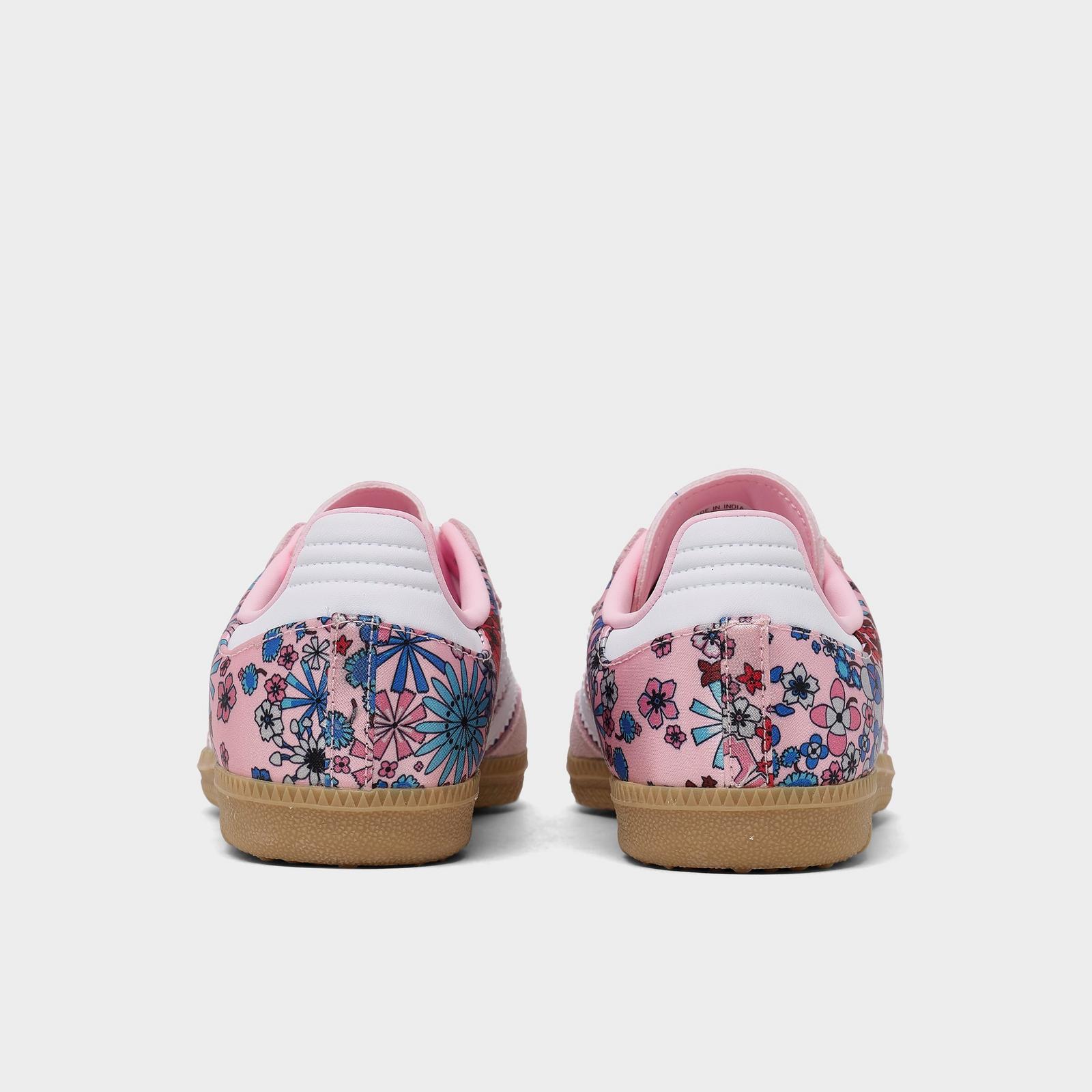Big Kids' adidas Originals x Liberty London Samba OG Casual Shoes - Clear Pink/Footwear White/Gum 3 - view 4