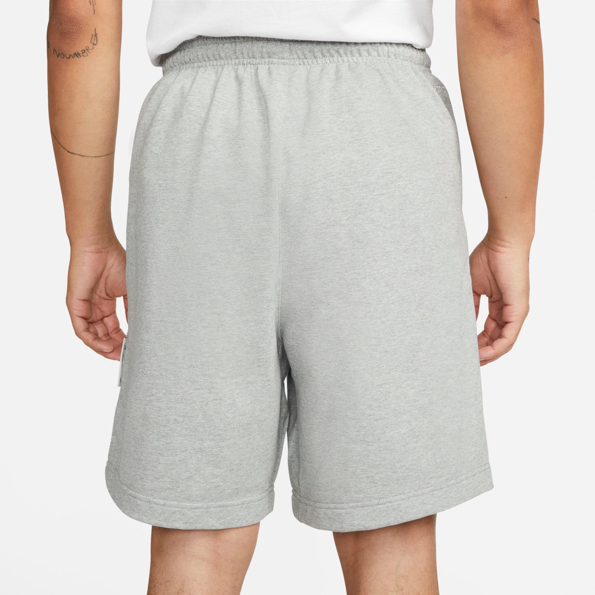 Men's Nithtke Dri-FIT Standard Issue French Terry Shorts - Dark Grey Heather/Pale Ivory