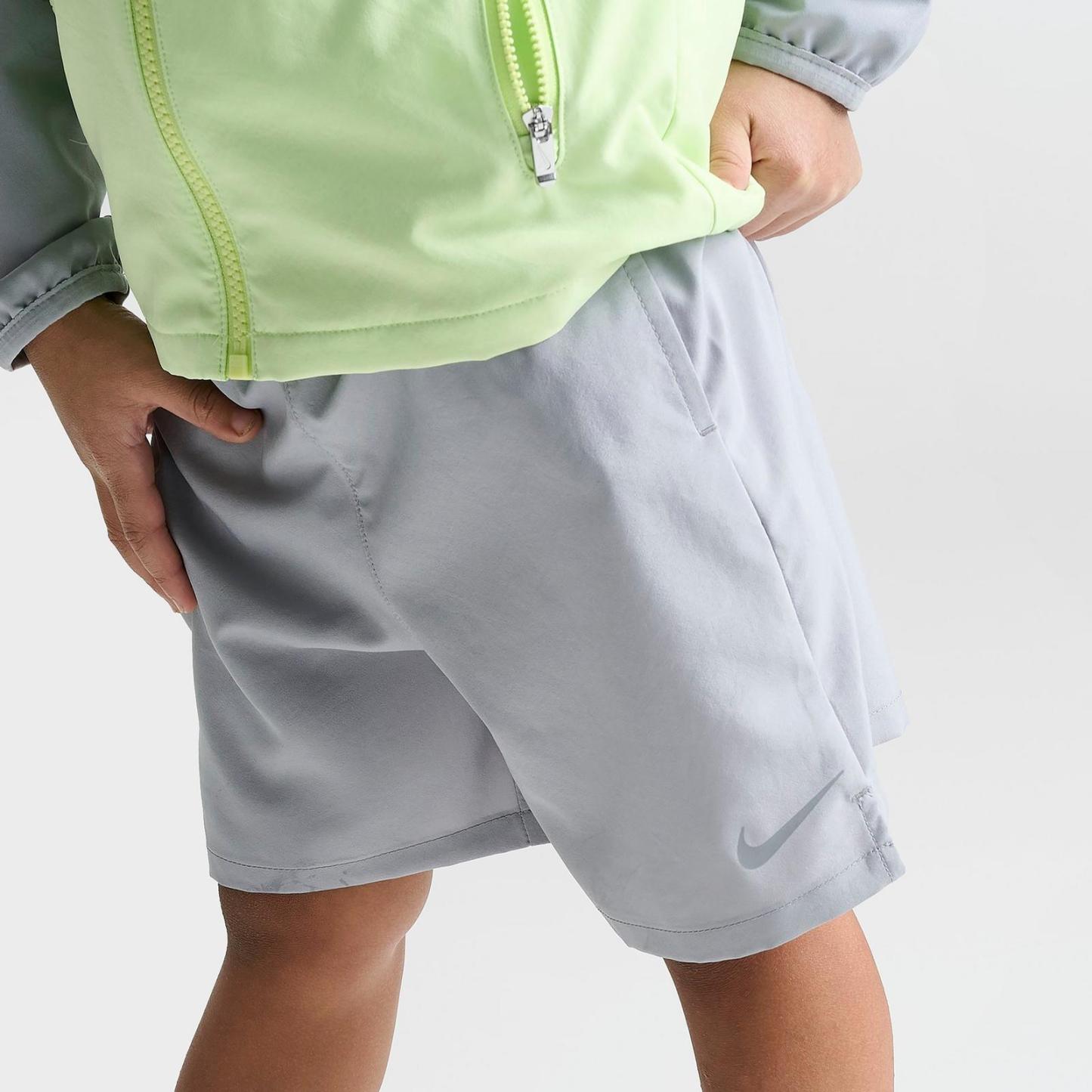 Kids' Toddler Nike Windrunner Jacket and Shorts Set - Light Smoke Grey/Volt