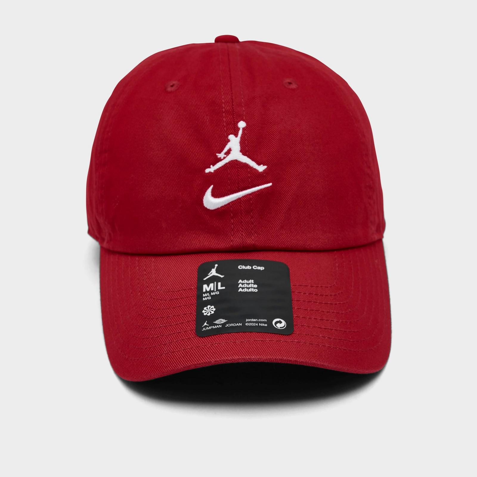 Jordan Stacked Logo Club Strapback Hat - Red - view 4