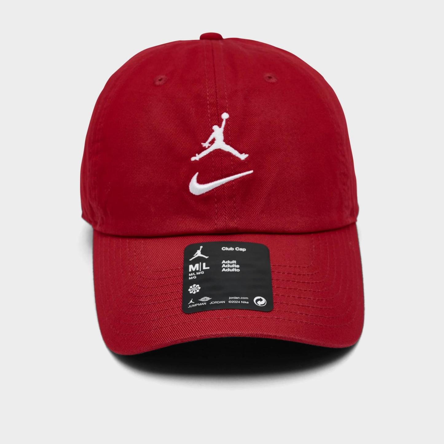 Jordan Stacked Logo Club Strapback Hat - Red - view 4