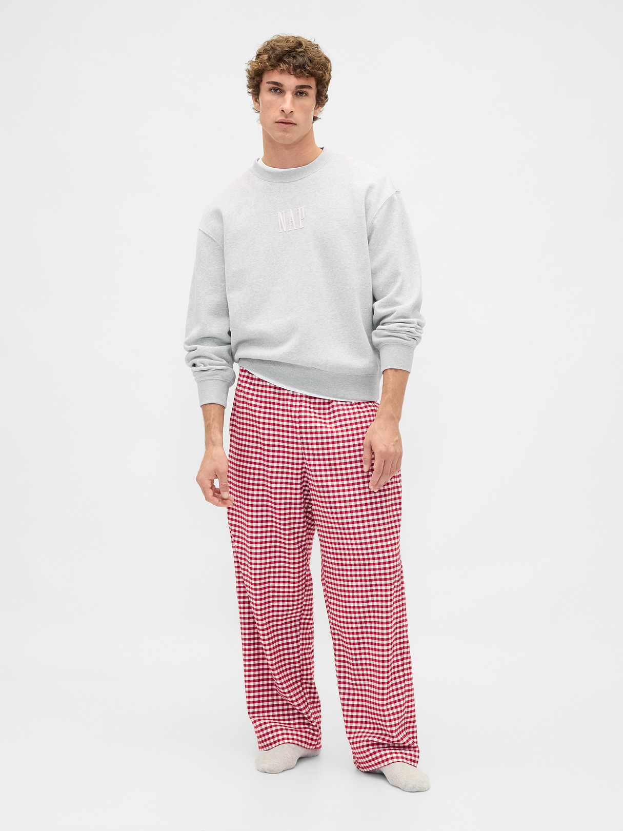 Adult Softest Flannel PJ Pants - Red gingham print