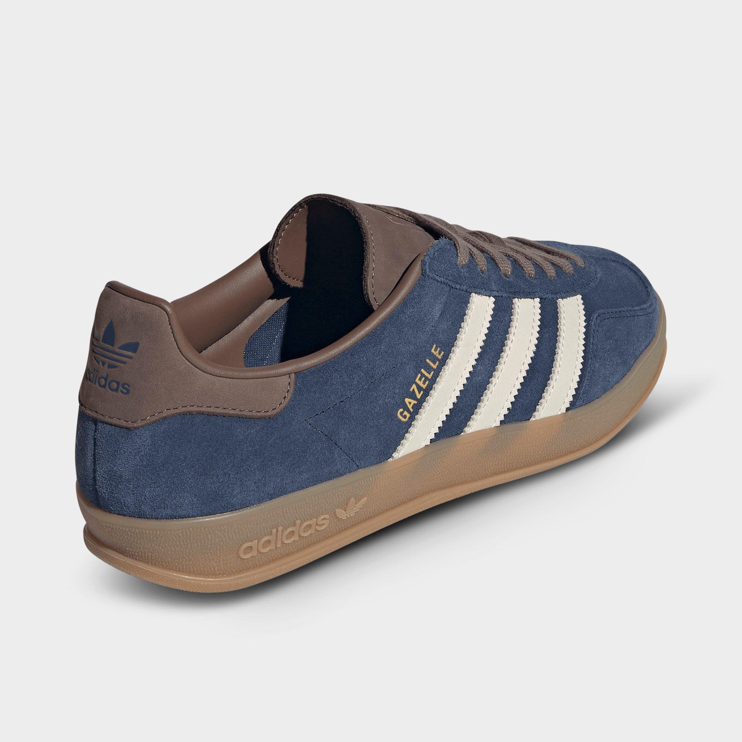 Men's adidas Originals Gazelle Indoor Casual Shoes - Night Indigo/Off White/Earth Strata - Back view