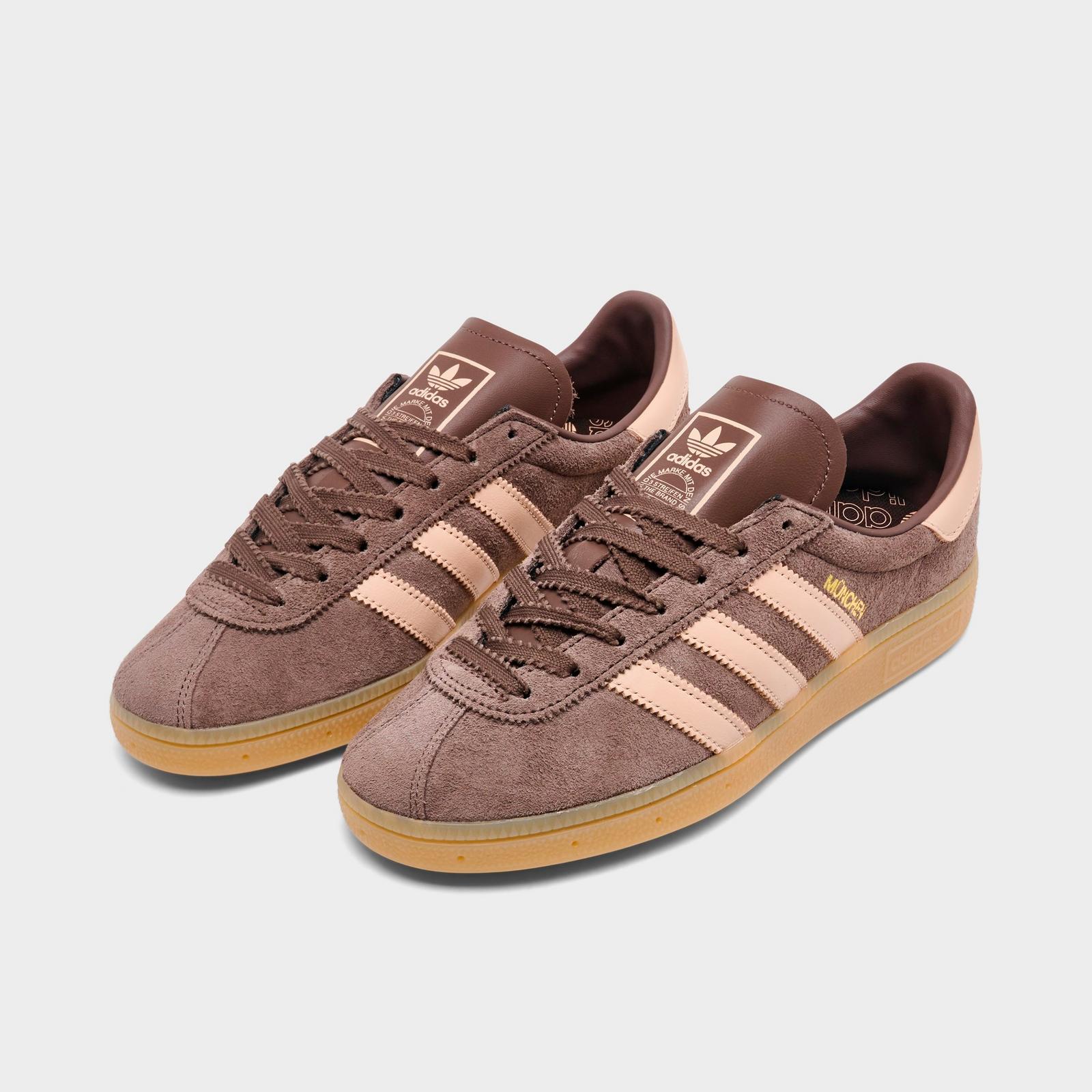 Women's adidas Originals München Casual Shoes - Earth Strata/Halo Blush/Gum - view 2