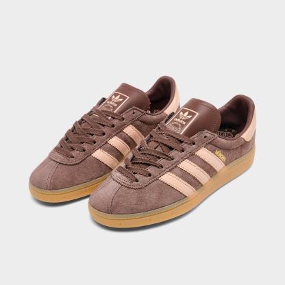 Women's adidas Originals München Casual Shoes - Earth Strata/Halo Blush/Gum - view 2