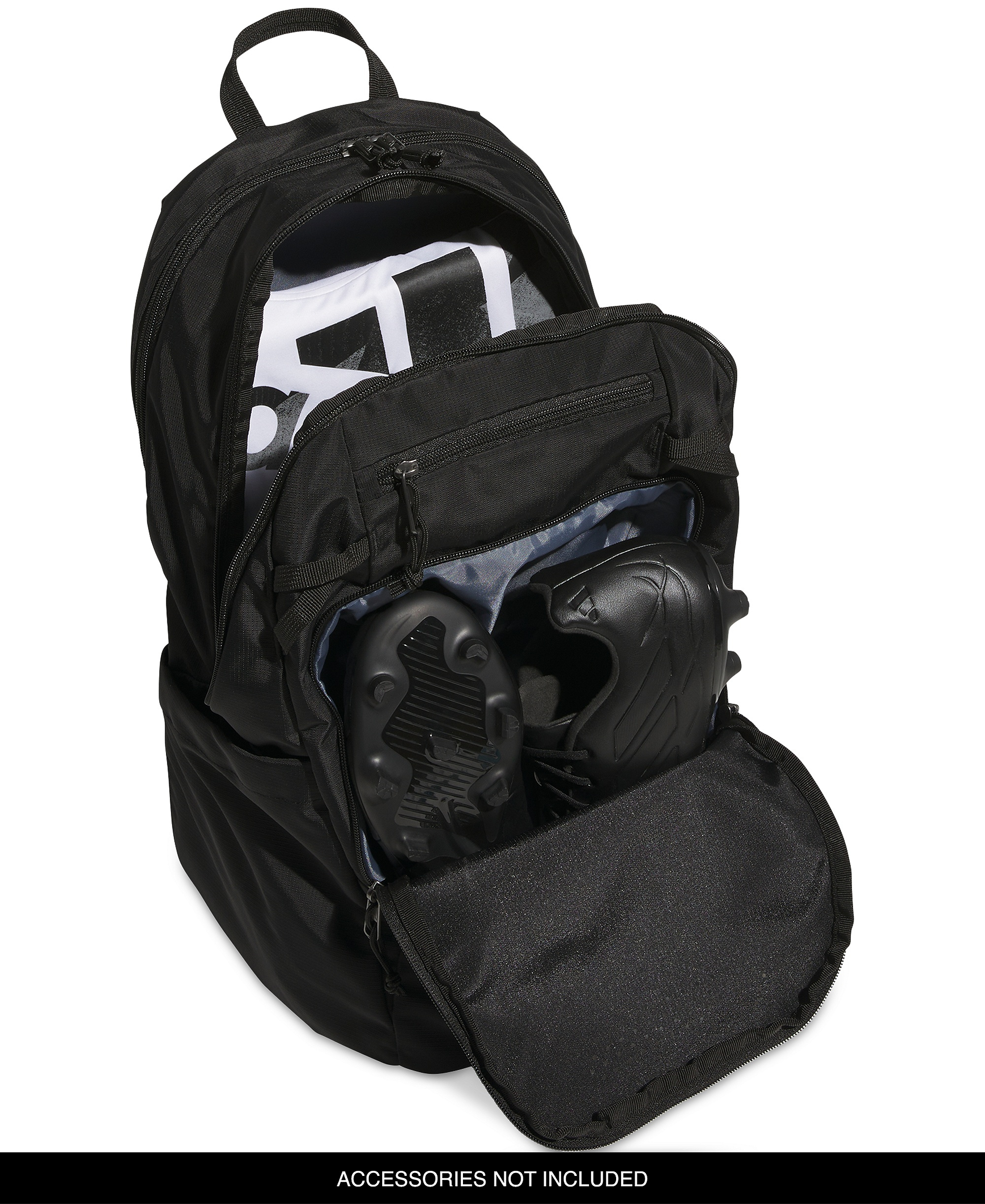 adidas Men's Multiple Zippered Pockets Backpack Messenger - Black