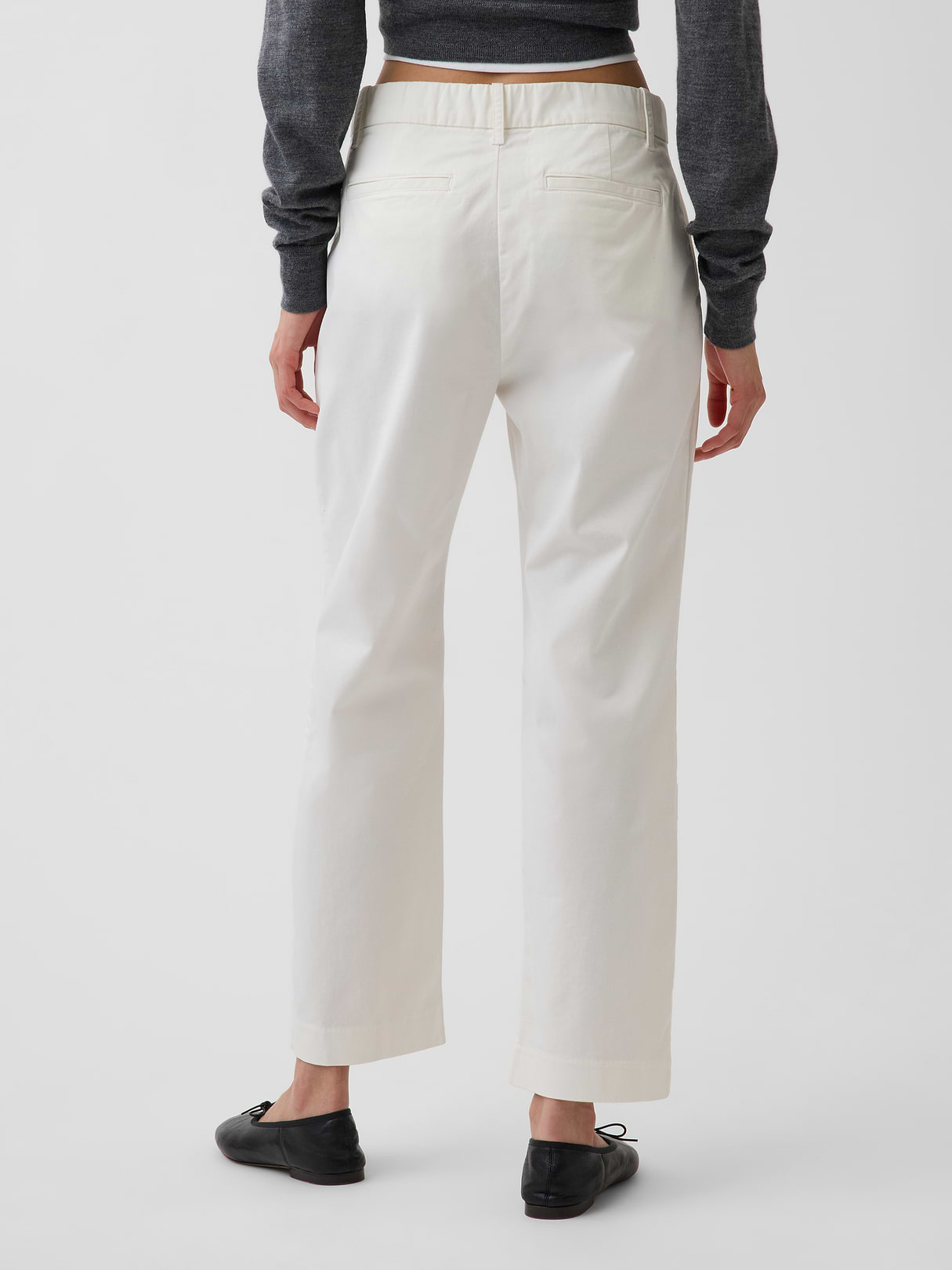 Mid Rise Khakis - New off white