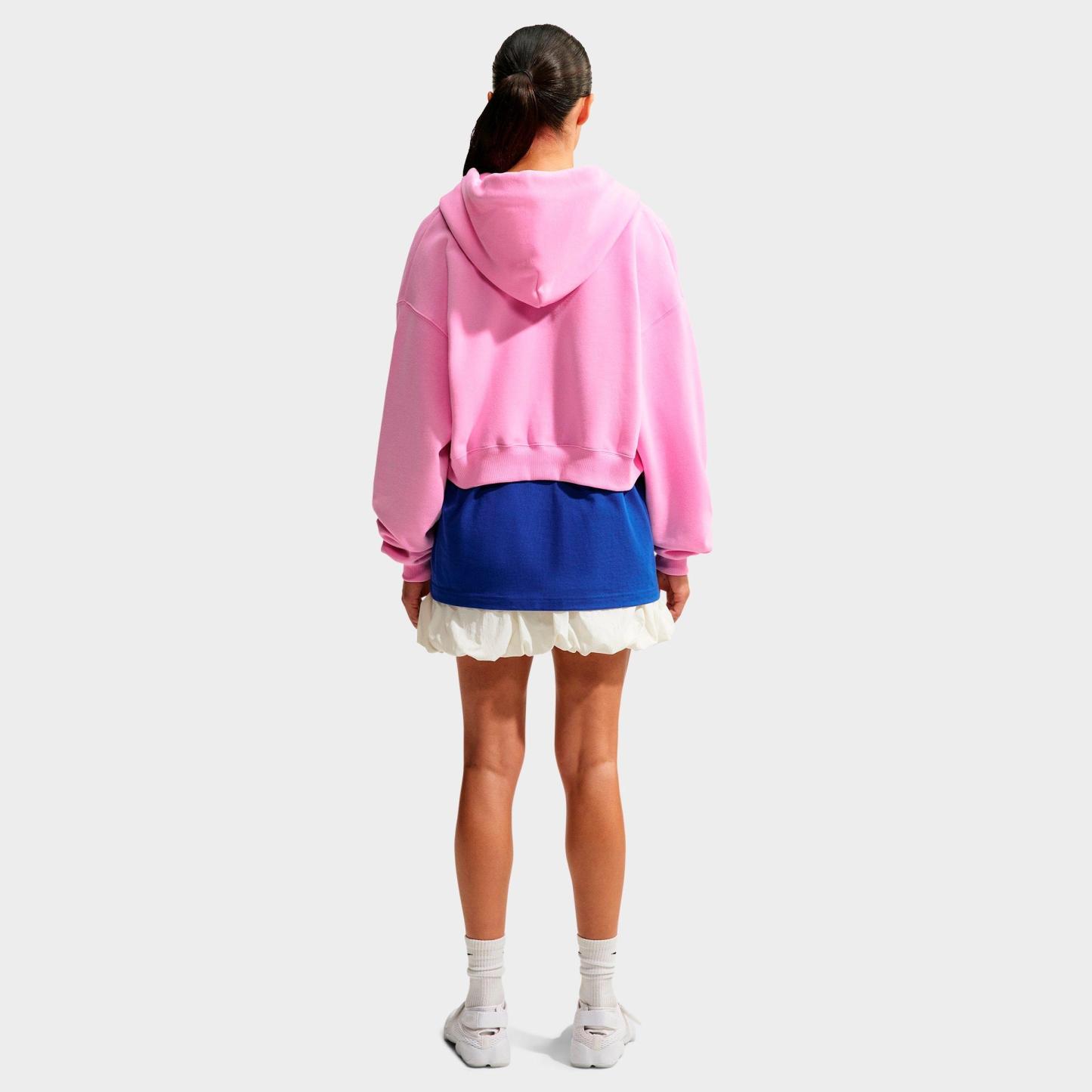 Women's Nithtke Studio Fleece Medium-Weight Oversized Cropped Full-Zip Hoodie - Pink Rise/Sail