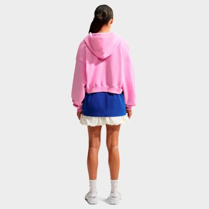 Women's Nithtke Studio Fleece Medium-Weight Oversized Cropped Full-Zip Hoodie - Pink Rise/Sail