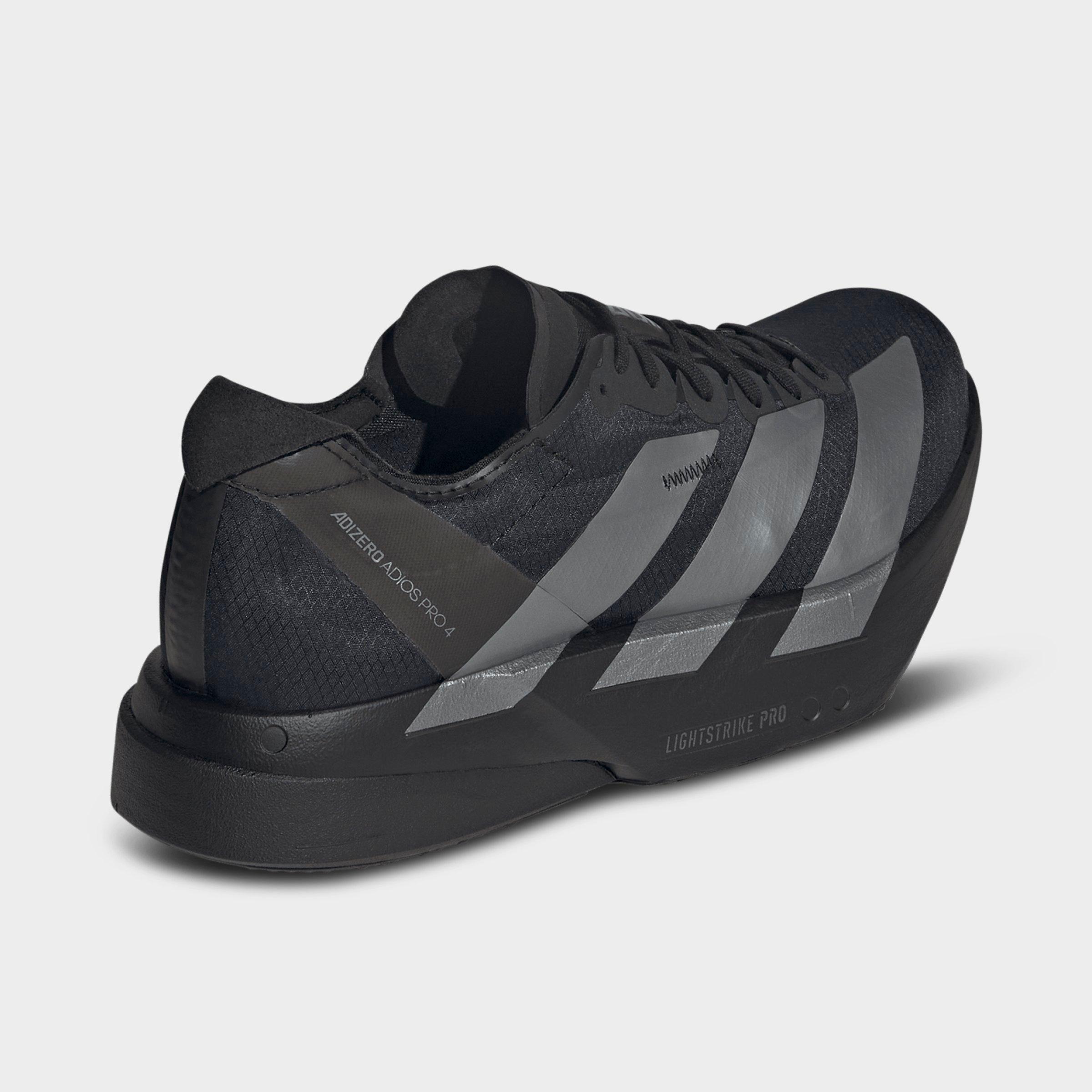 Men's adidas Adizero Adios Pro 4 Running Shoes - Core Black/Iron Metallic/Carbon - Back view