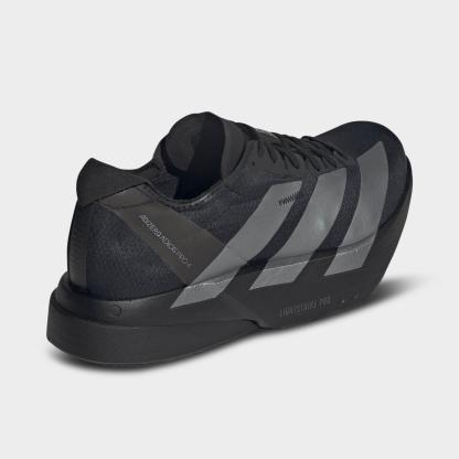 Men's adidas Adizero Adios Pro 4 Running Shoes - Core Black/Iron Metallic/Carbon - Back view